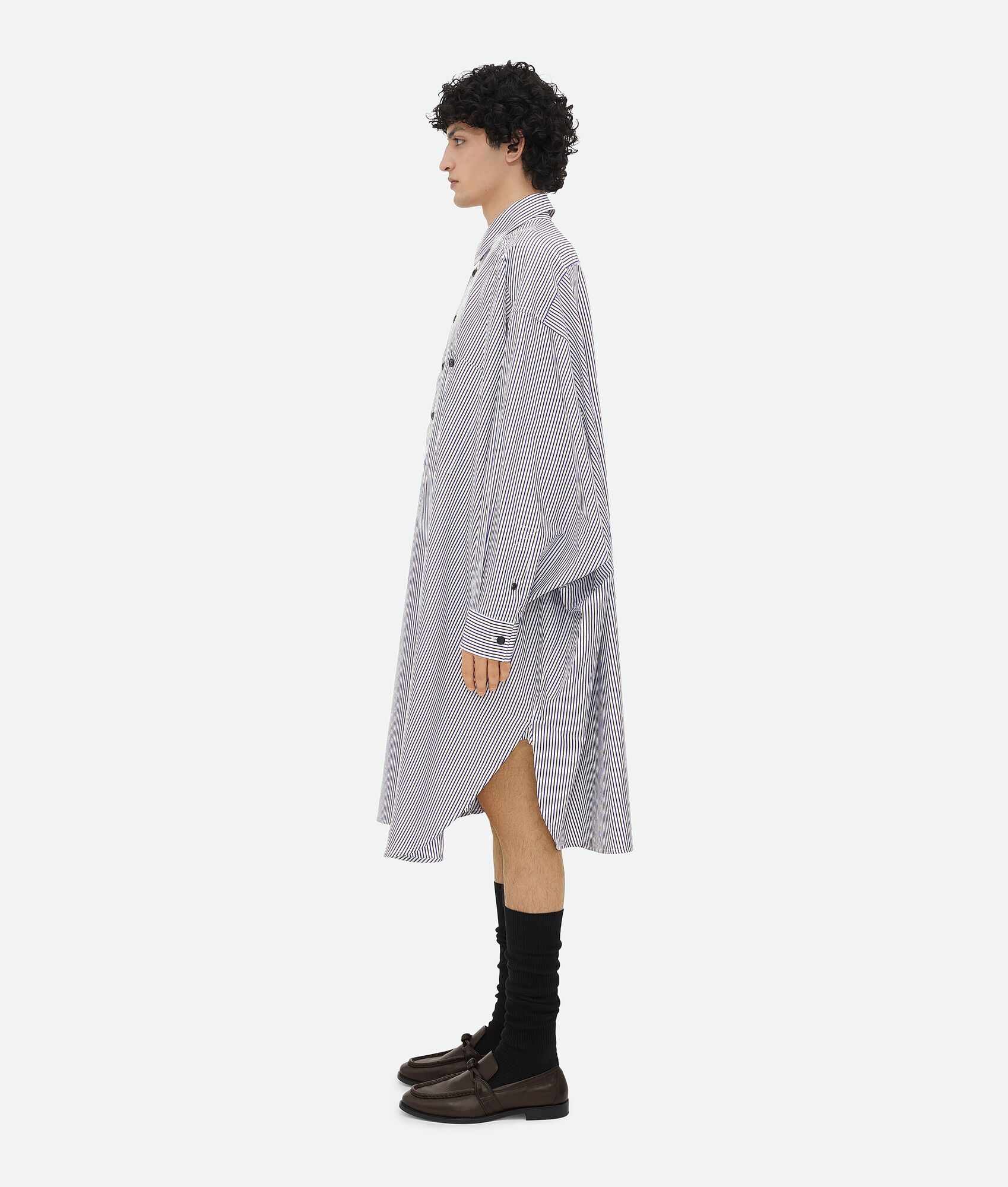 Cotton Striped Long Shirt - 2
