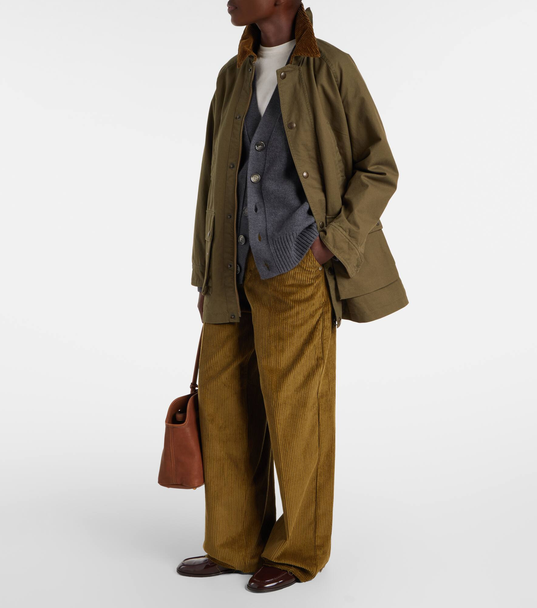 Cotton corduroy wide-leg pants - 2