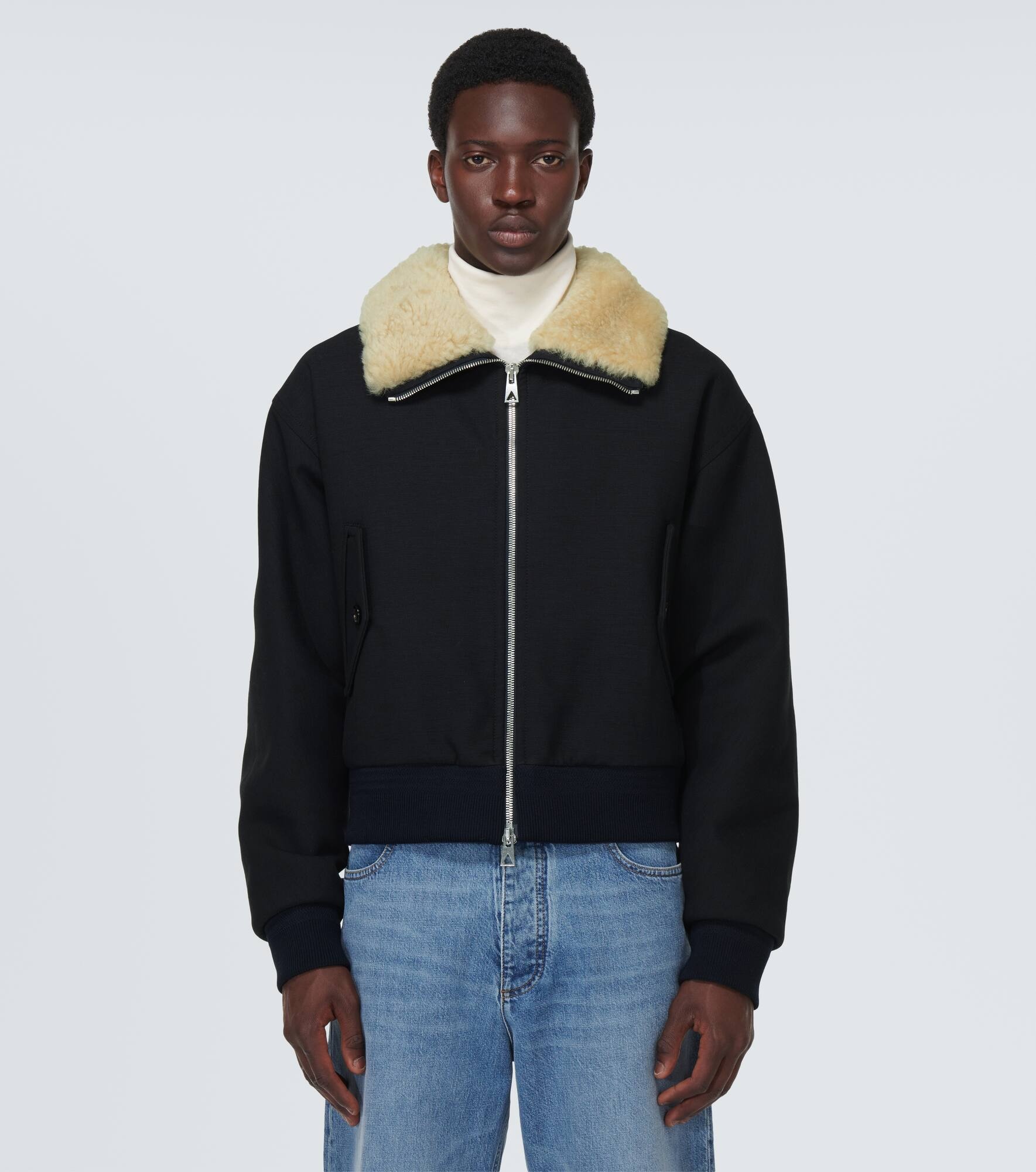 Shearling-trimmed jacket - 3