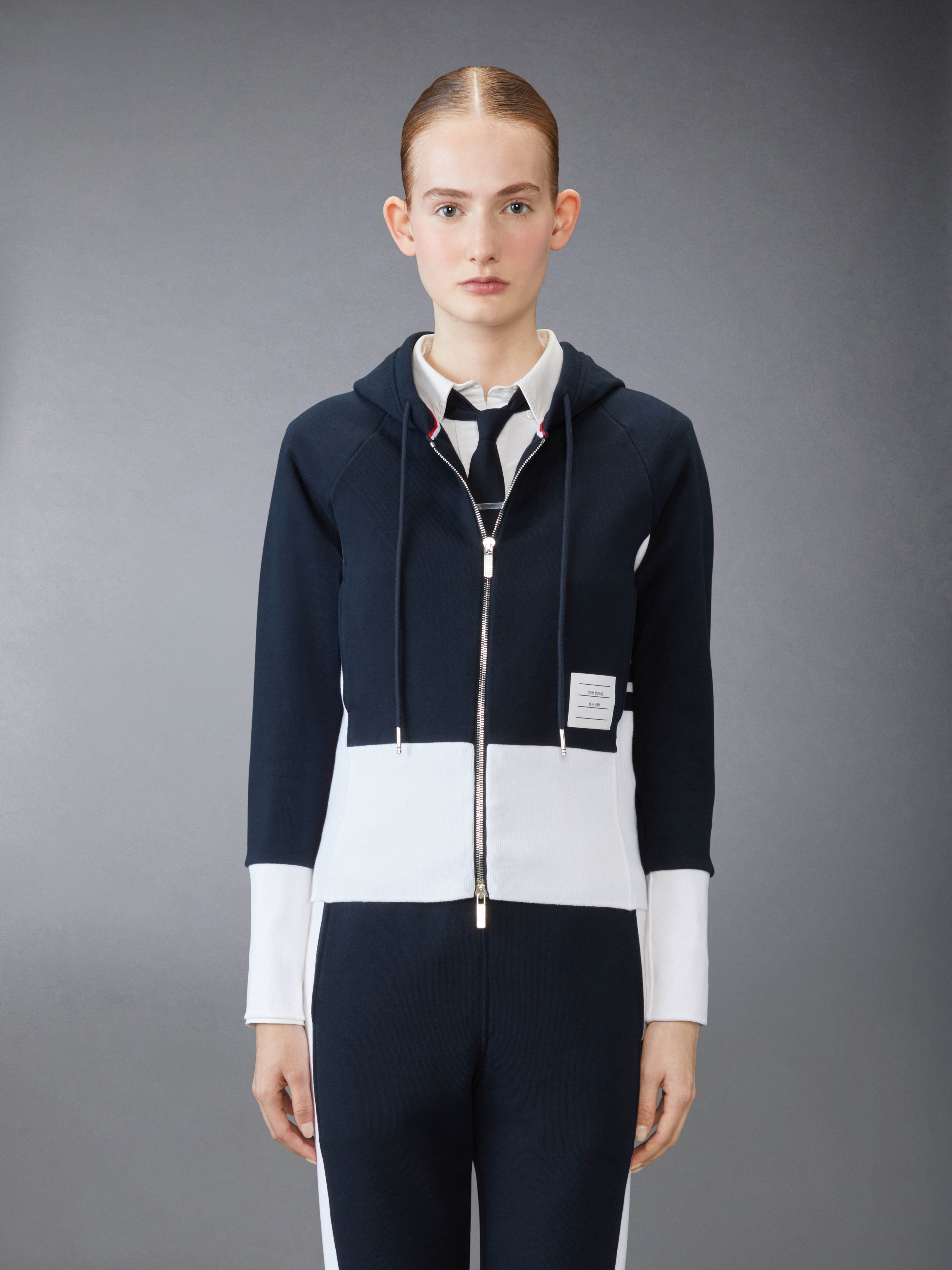 Classic Loopback 4-Bar Zip up Hoodie - 2