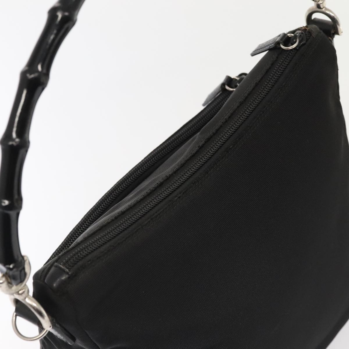 GUCCI Hand Bag Nylon Black Silver 000 000 - 6