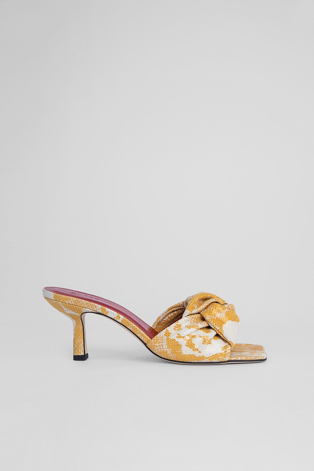 Lana Saffron Snake Print Leather - 1