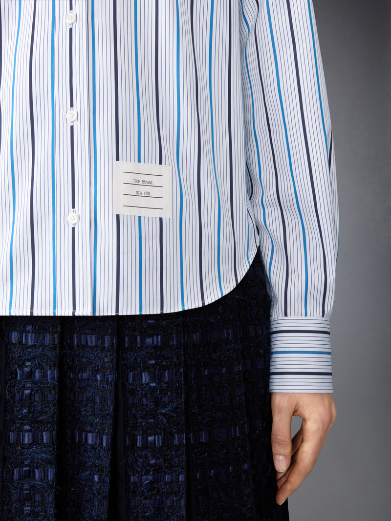 BAR STRIPE POPLIN ARMBAND EASY FIT SHIRT 6