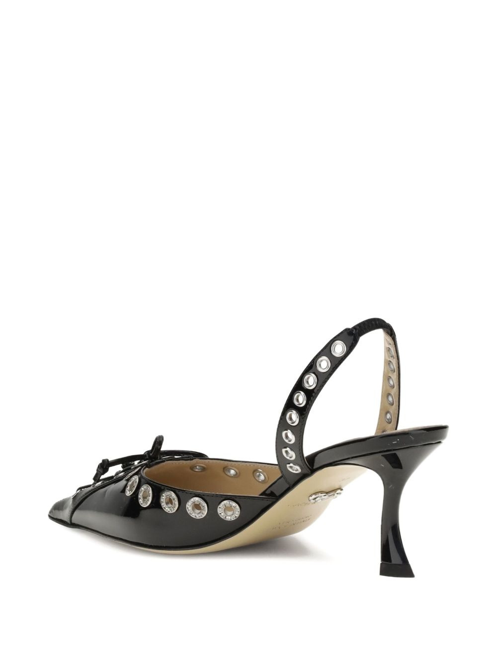 crystallised corset slingback pumps - 5
