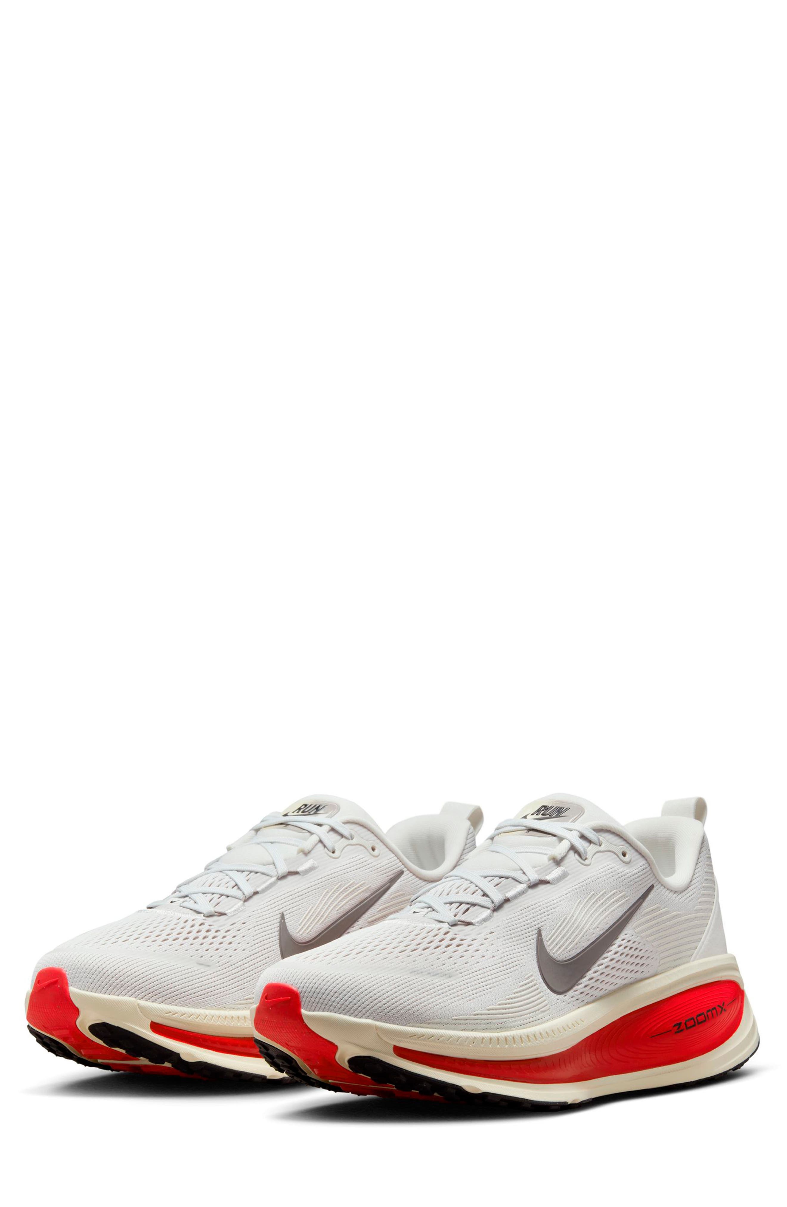 Nike Vomero 18 Running Shoe in Platinum Tint/Siren Red at Nordstrom - 1