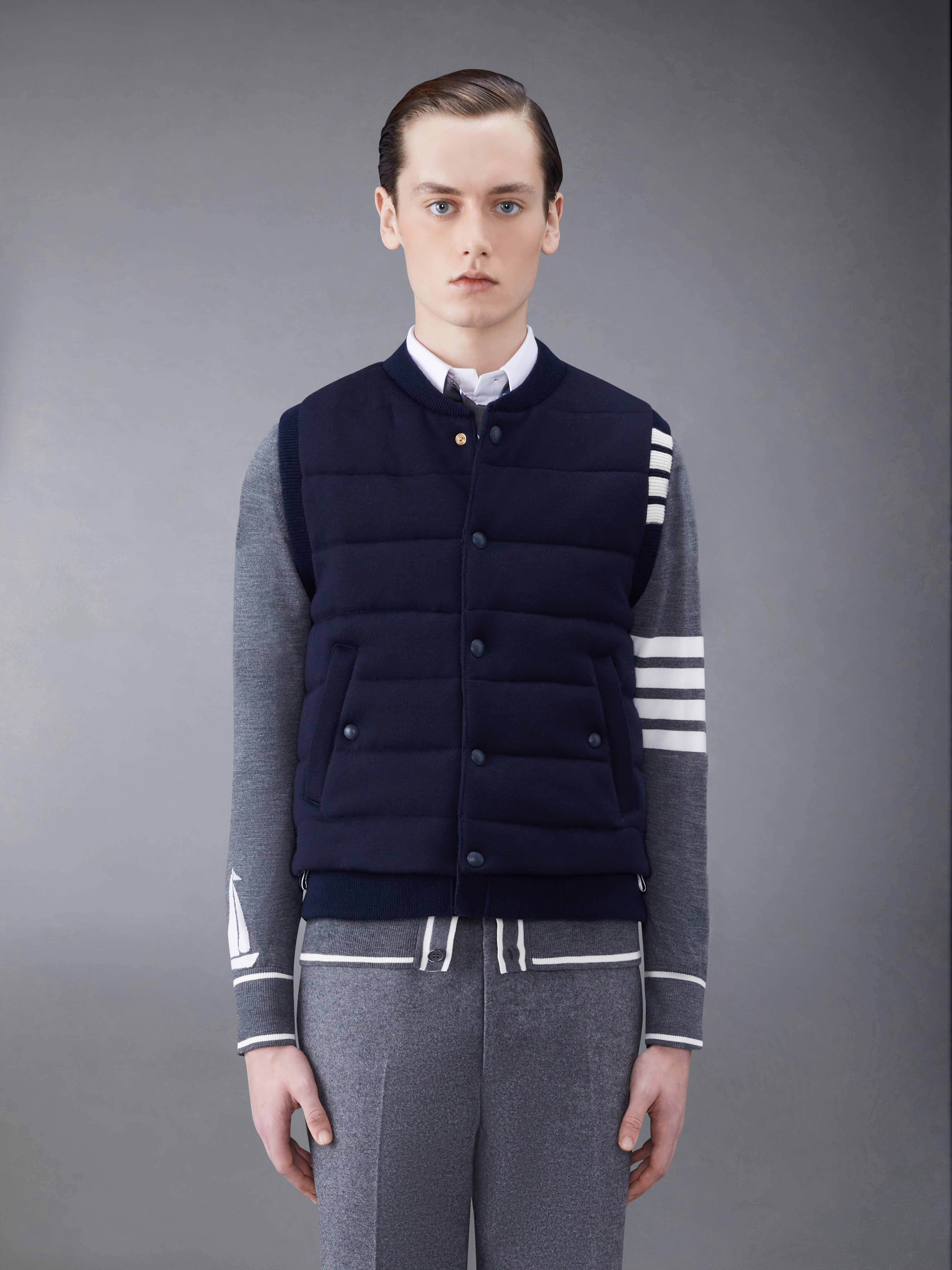 MERINO AND JERSEY DOWN REVERSIBLE VEST - 1