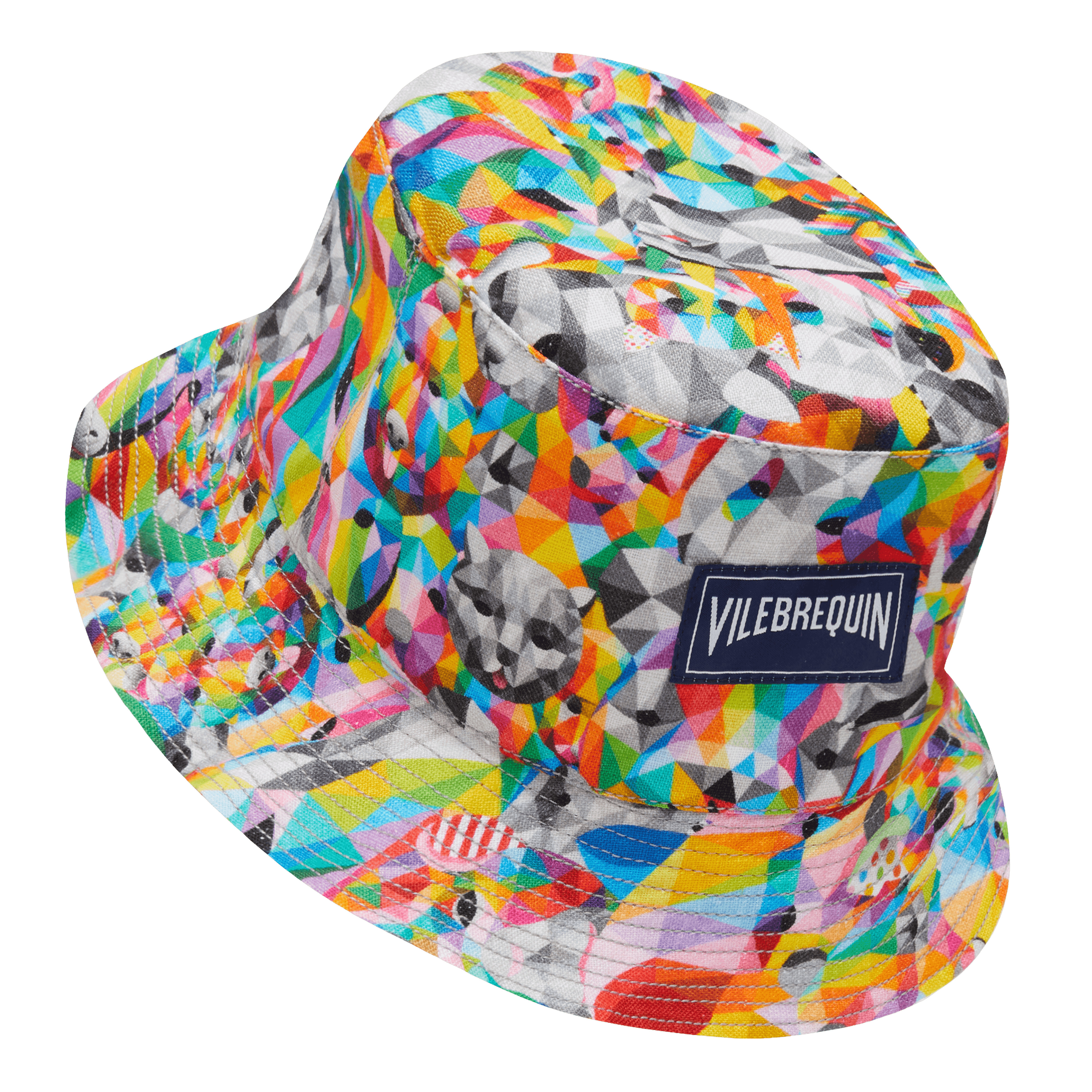 Linen Bucket Hat Animals - Vilebrequin x Okuda San Miguel - 1