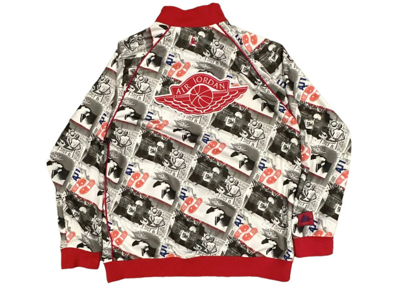 Jordan Nike Air Jordan All Over Print Track Jacket White outlook