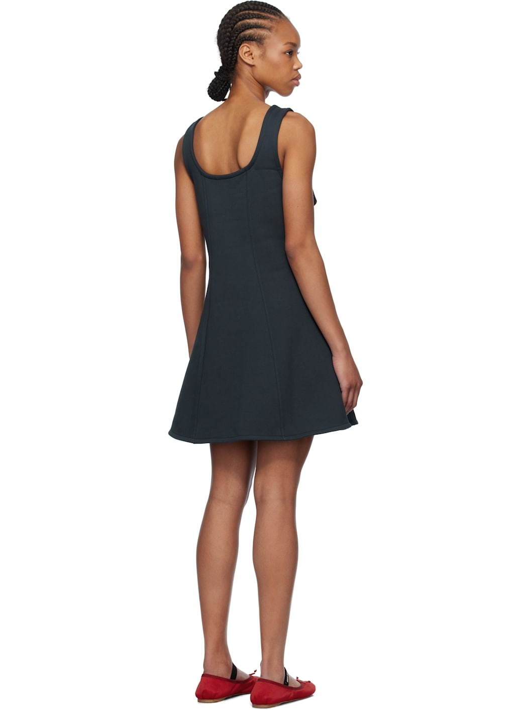 Navy Heavy Fleece Minidress - 3