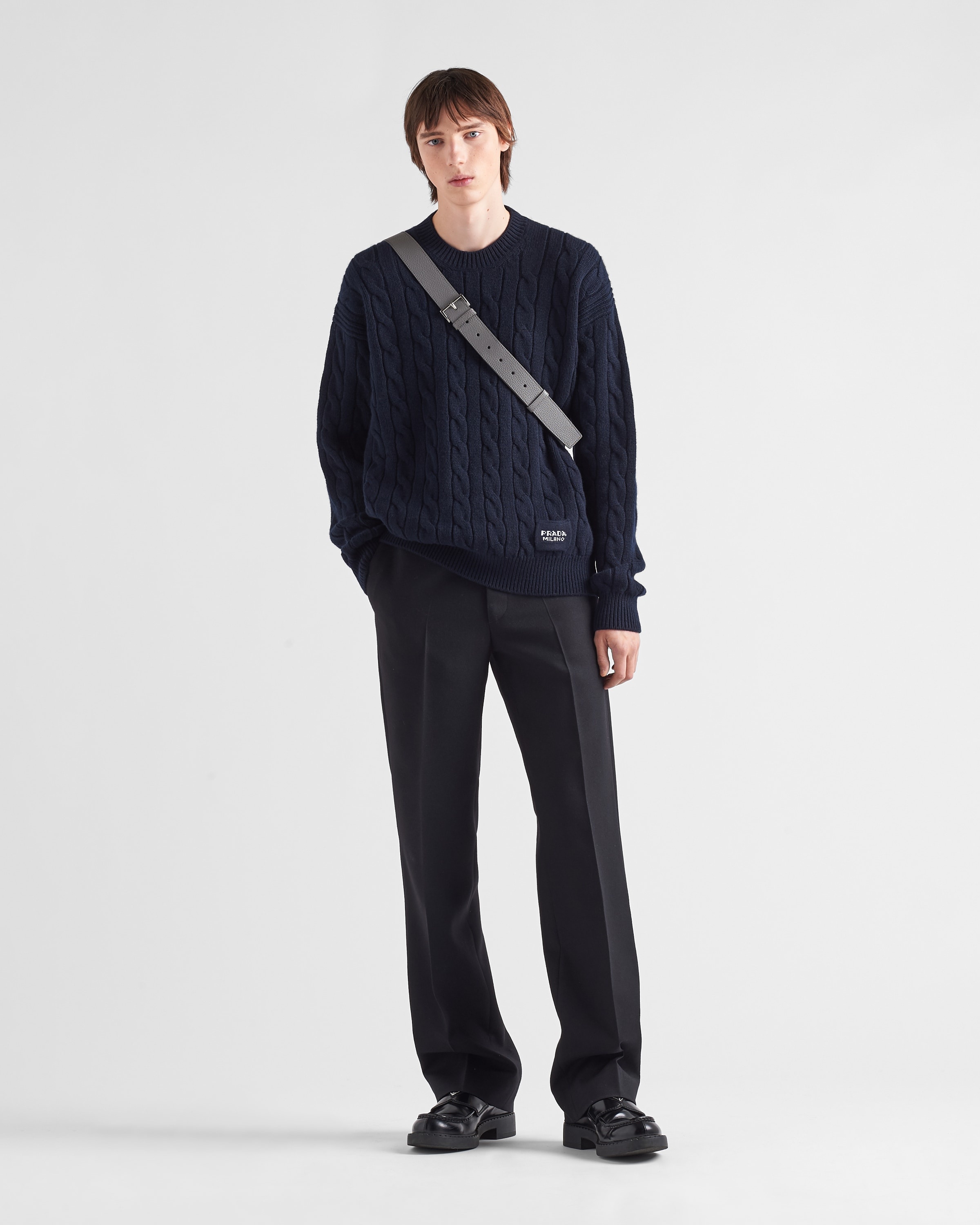 Cable knit cashmere sweater - 2