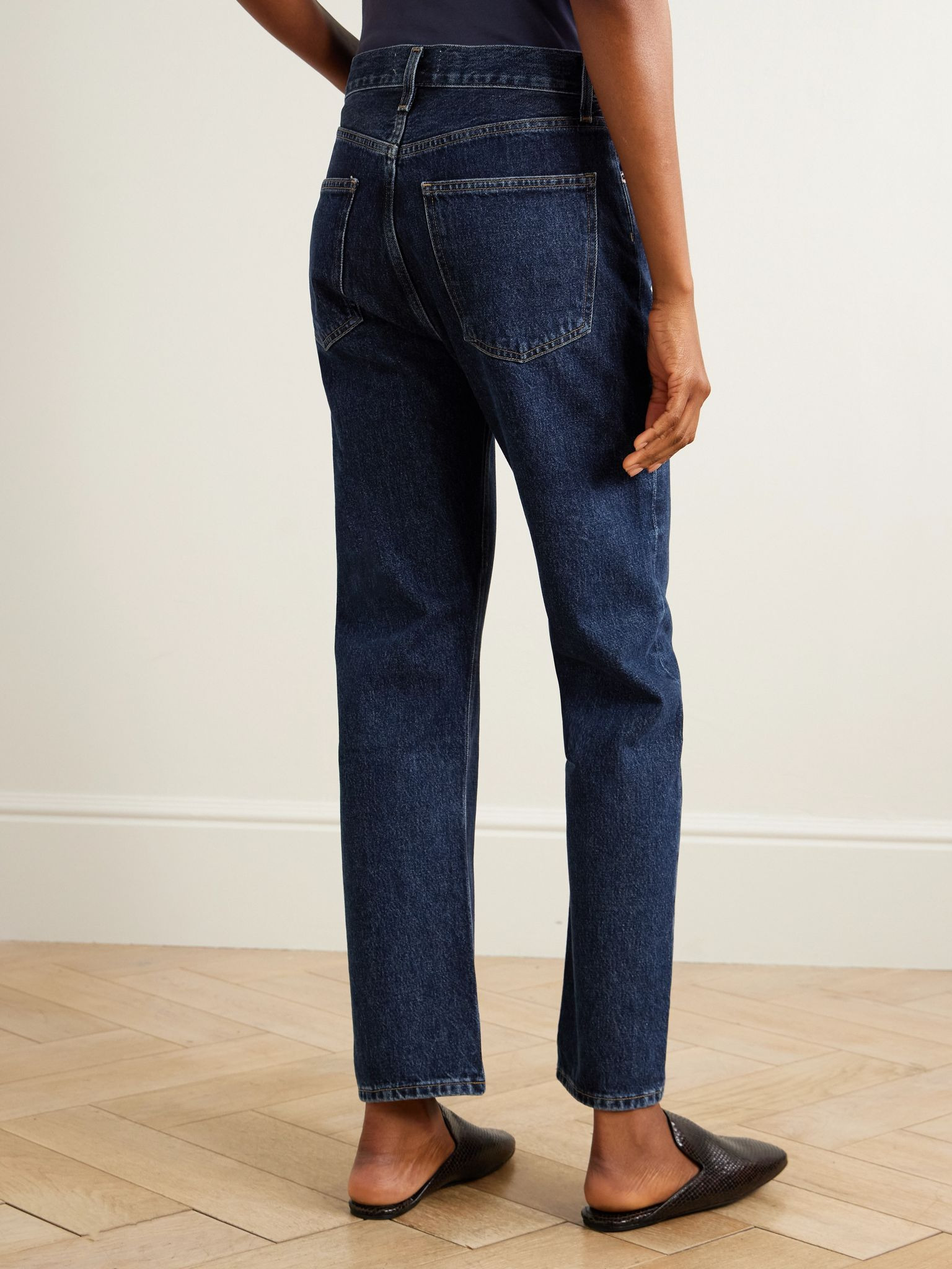 '90s Pinch Waist high-rise straight-leg jeans Dark denim - 4