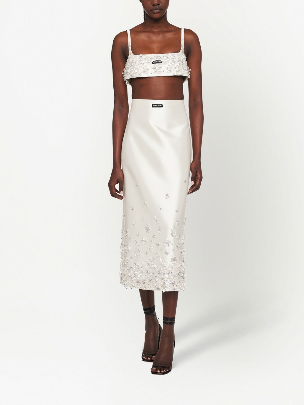 bead-embellished cropped top - 2