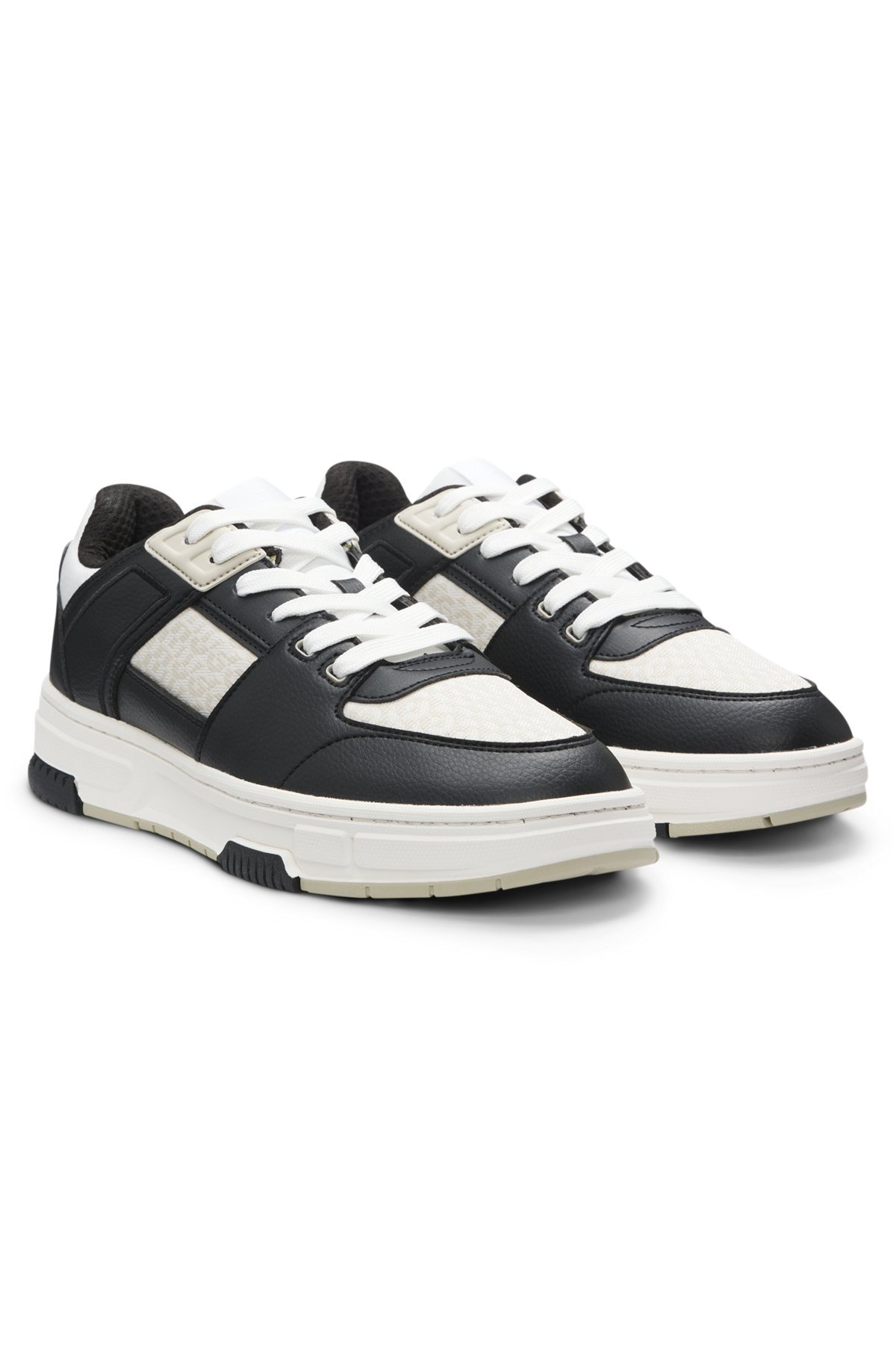 MONOGRAM-DETAIL TRAINERS IN FAUX LEATHER - 2