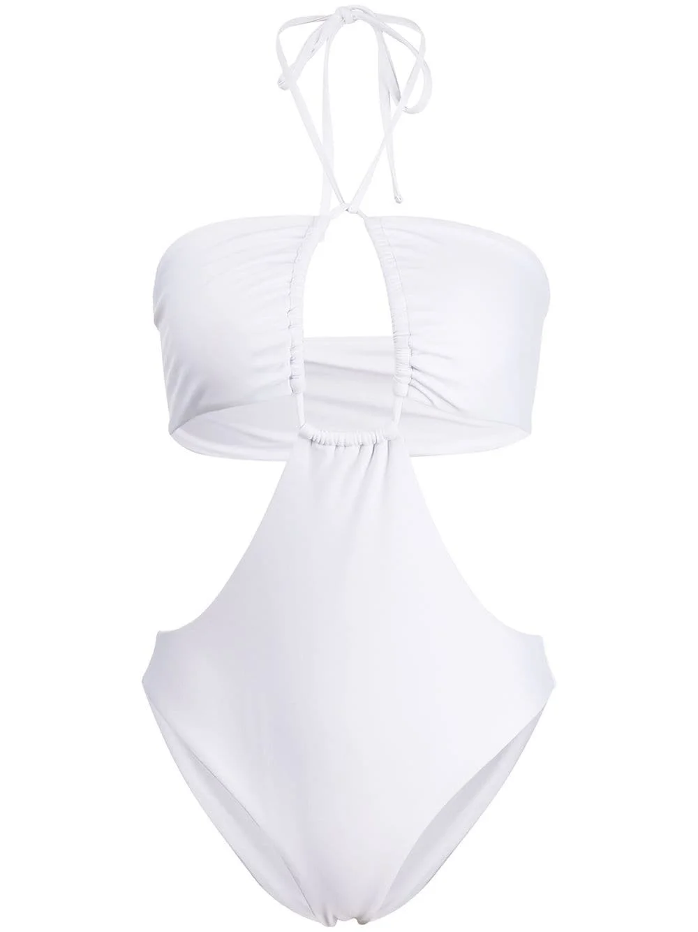 bandeau-style rear-tie swimsuit - 1