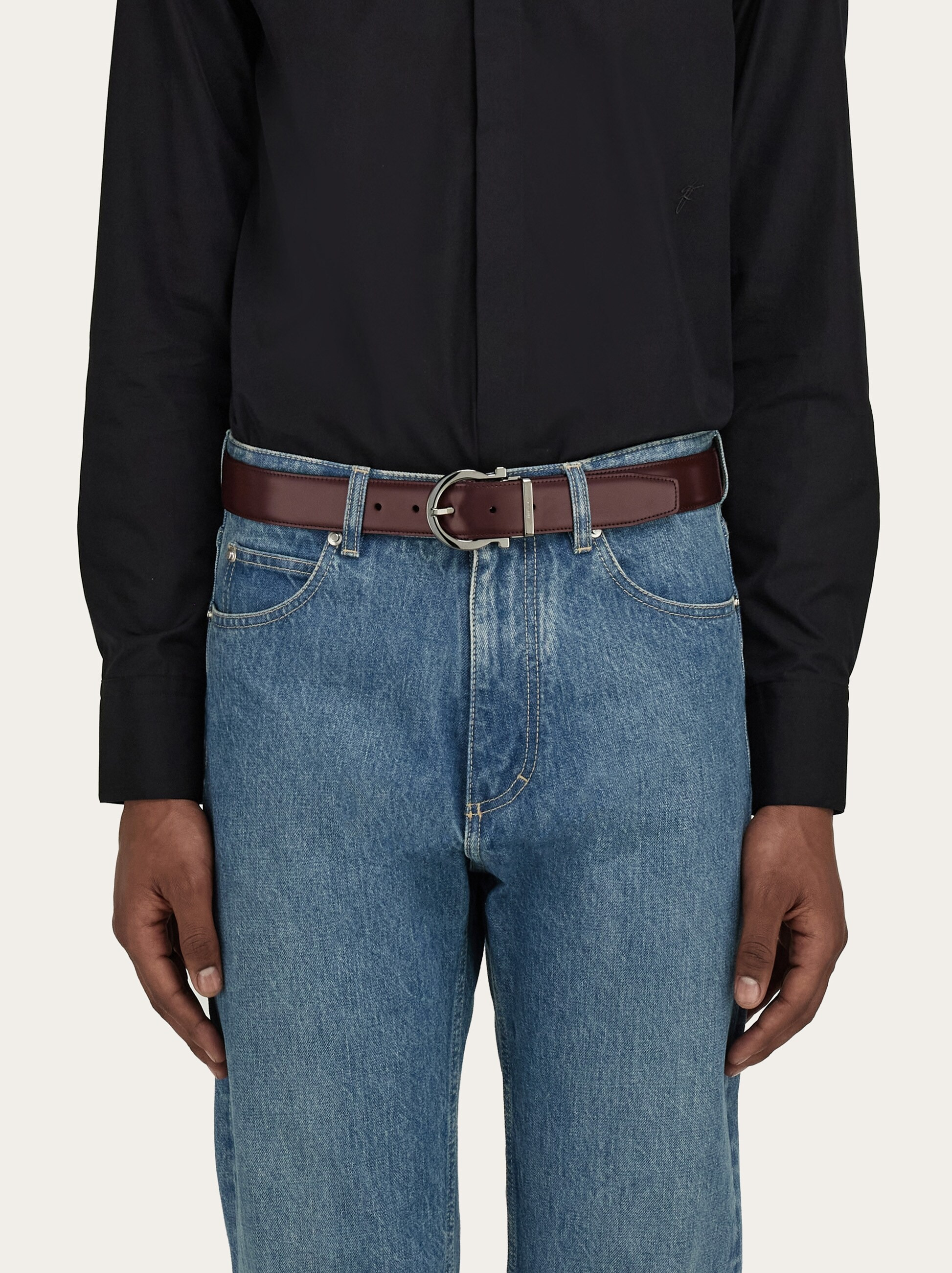 Reversible and adjustable Gancini belt - 4