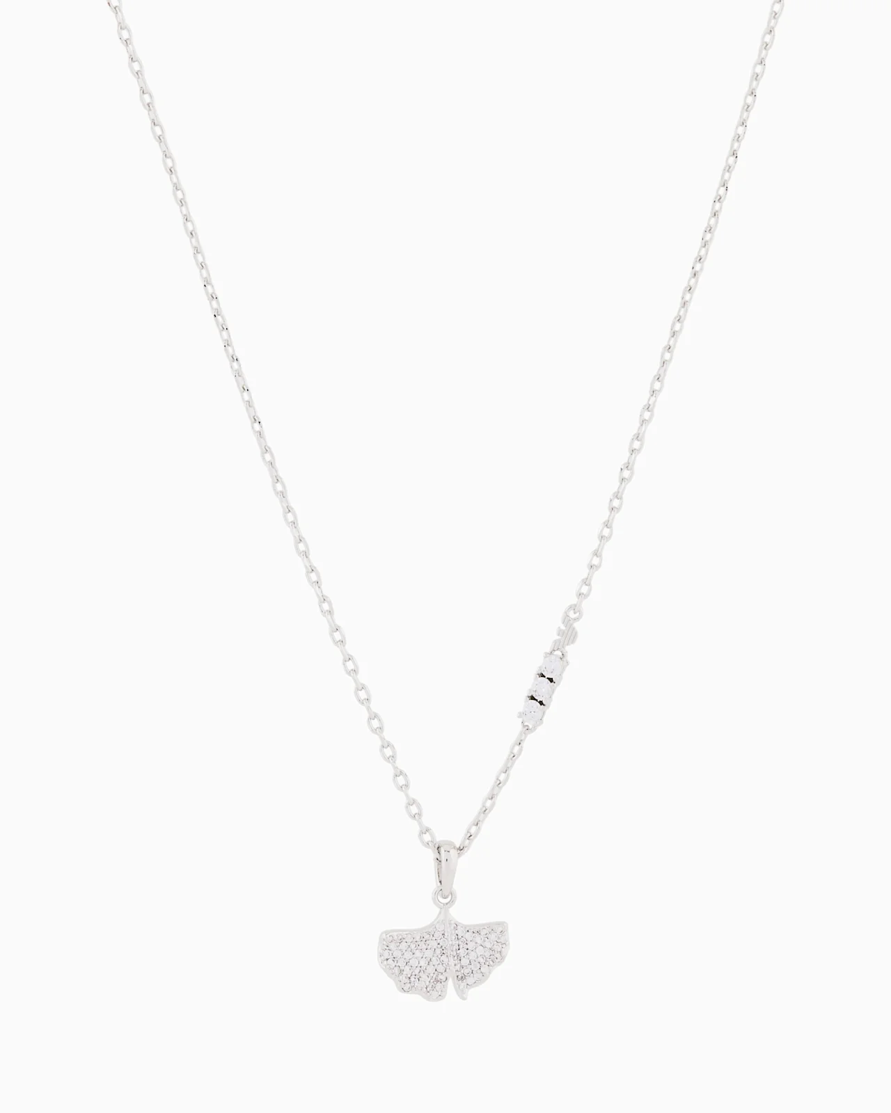 SILVER-TONE BRASS PENDANT NECKLACE - 1