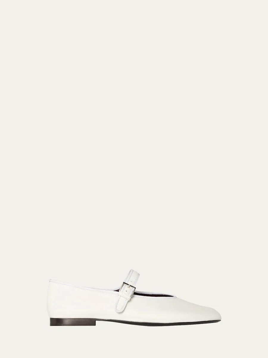 Boheme Leather Mary Jane Ballerina Flats - 1