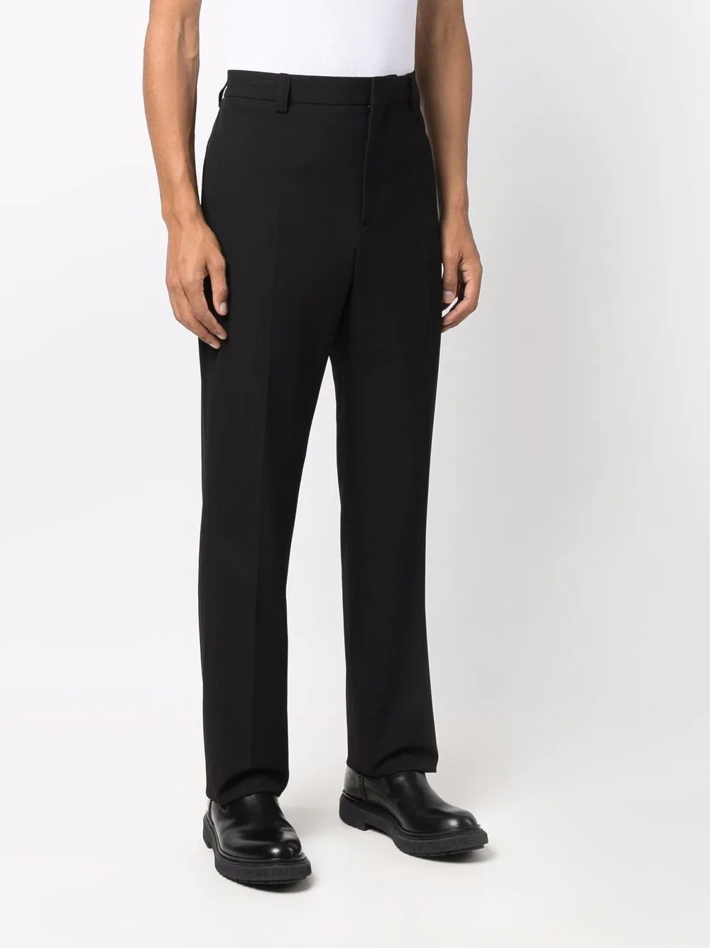 pressed-crease straight-leg trousers - 3