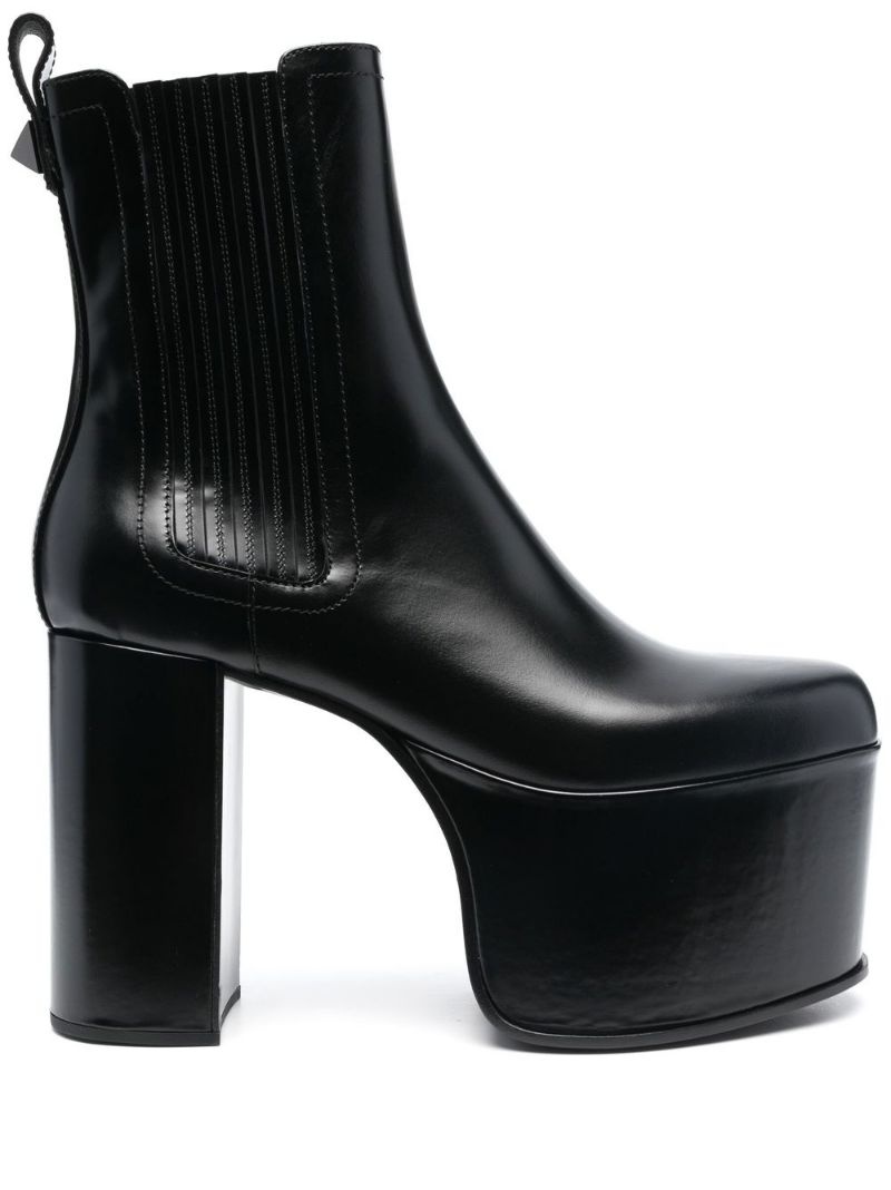 130mm leather ankle boots - 1