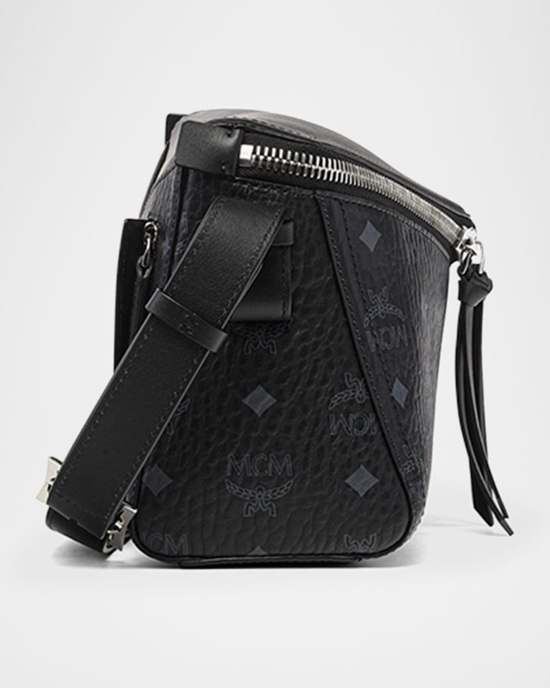 MCM Visetos Zip Faux Leather Shoulder Bag outlook