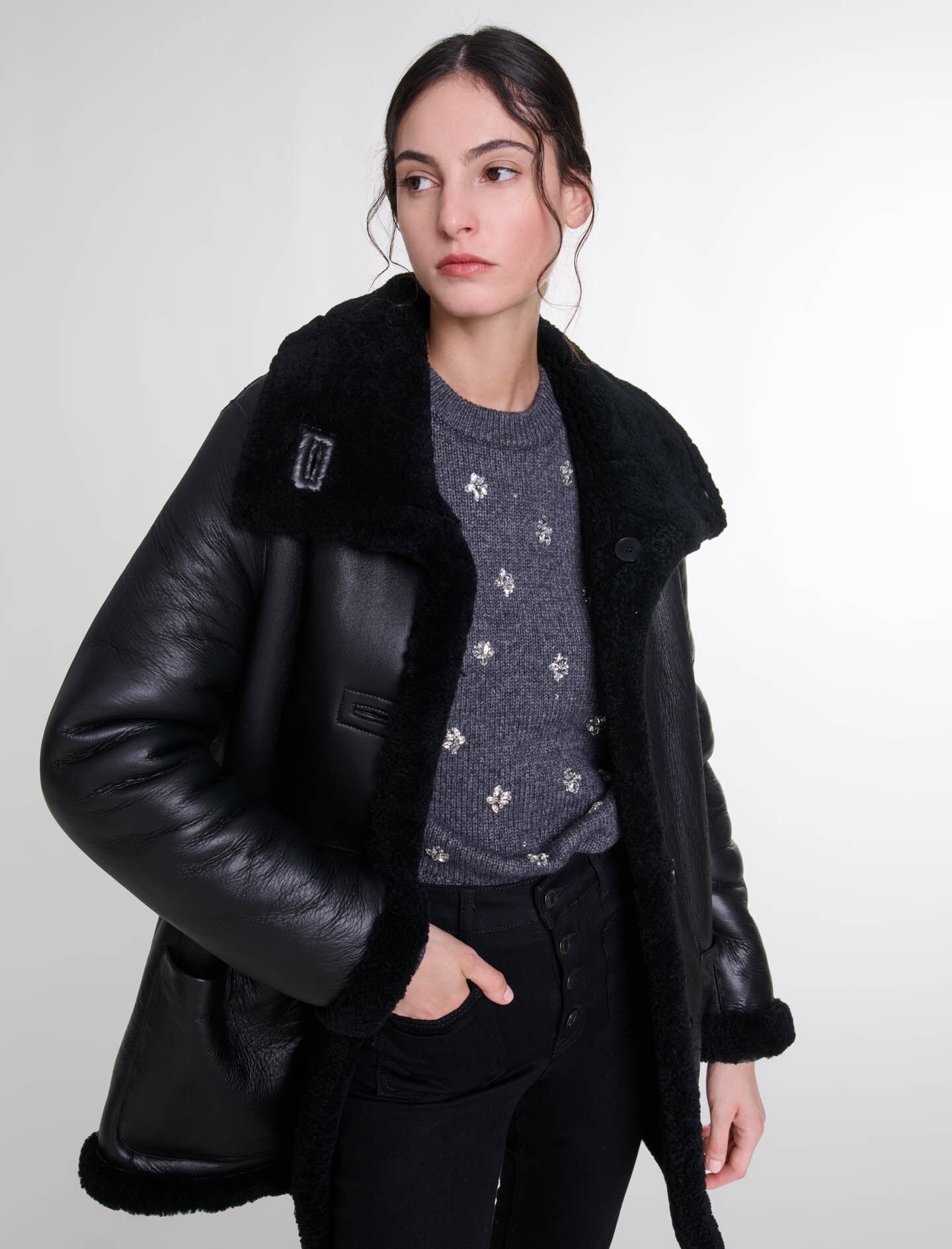 Reversible leather coat - 8