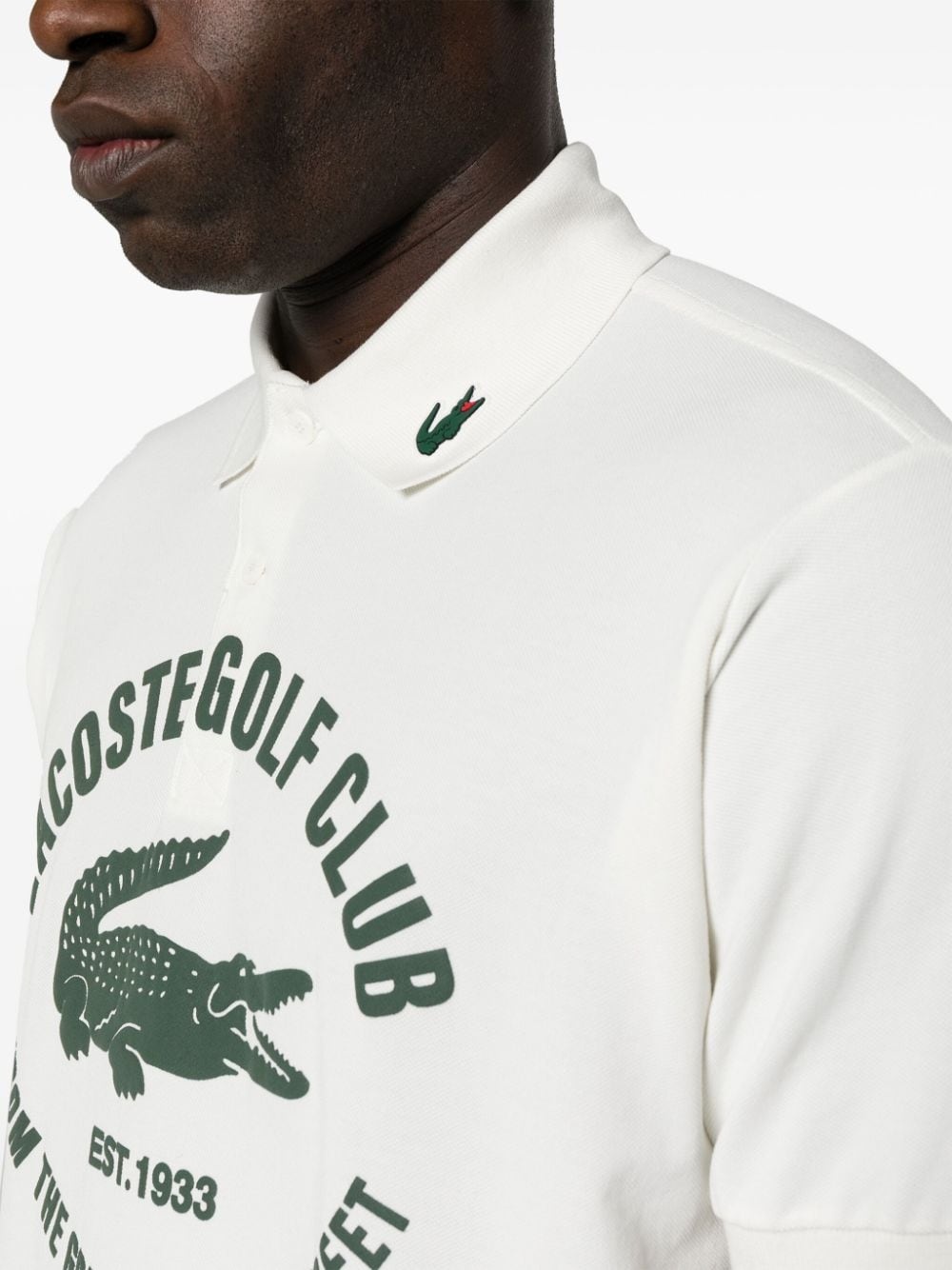 logo-print golf polo shirt - 5