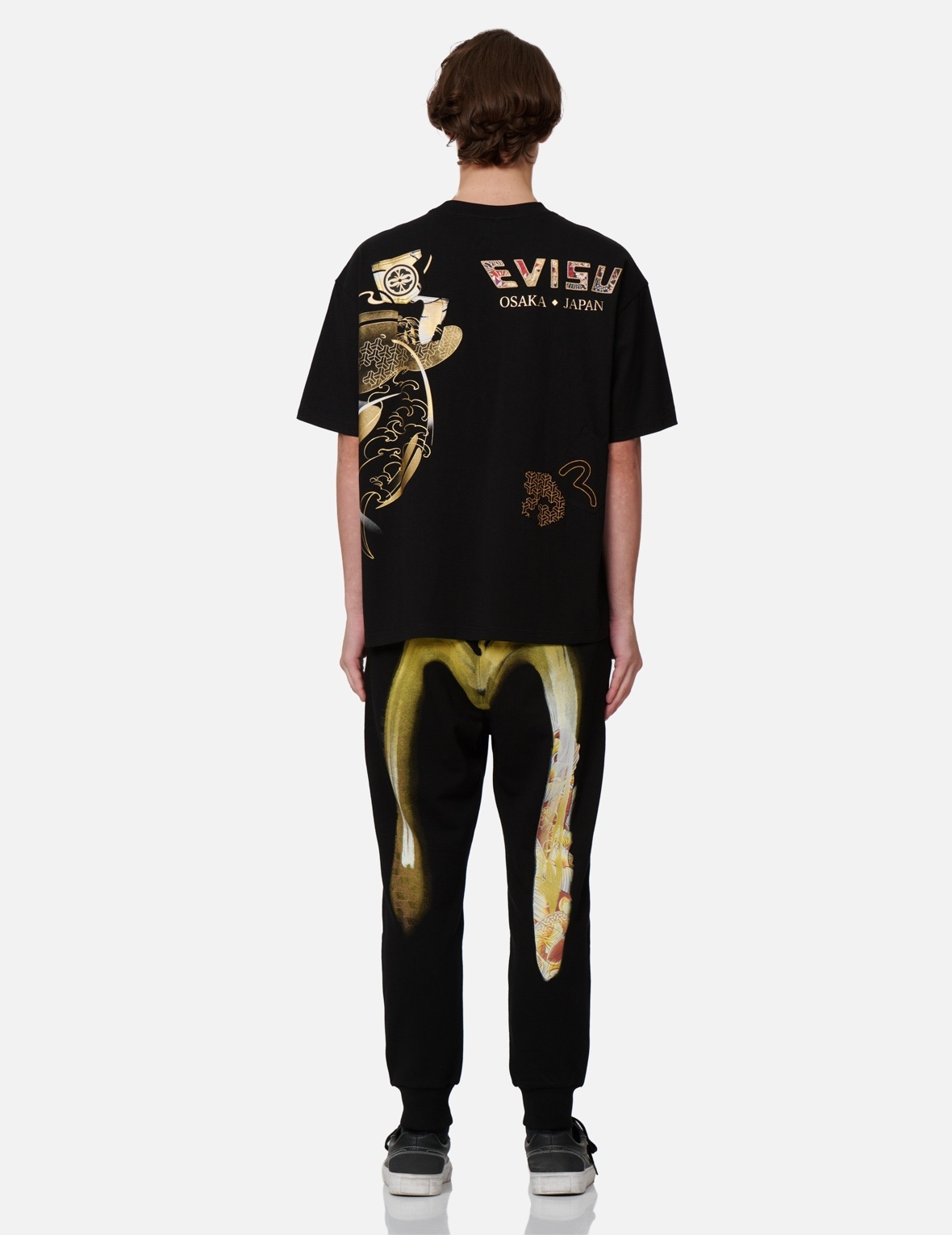 2-LAYER HAND-BRUSHED DAICOCK FOIL PRINT SWEATPANTS - 5