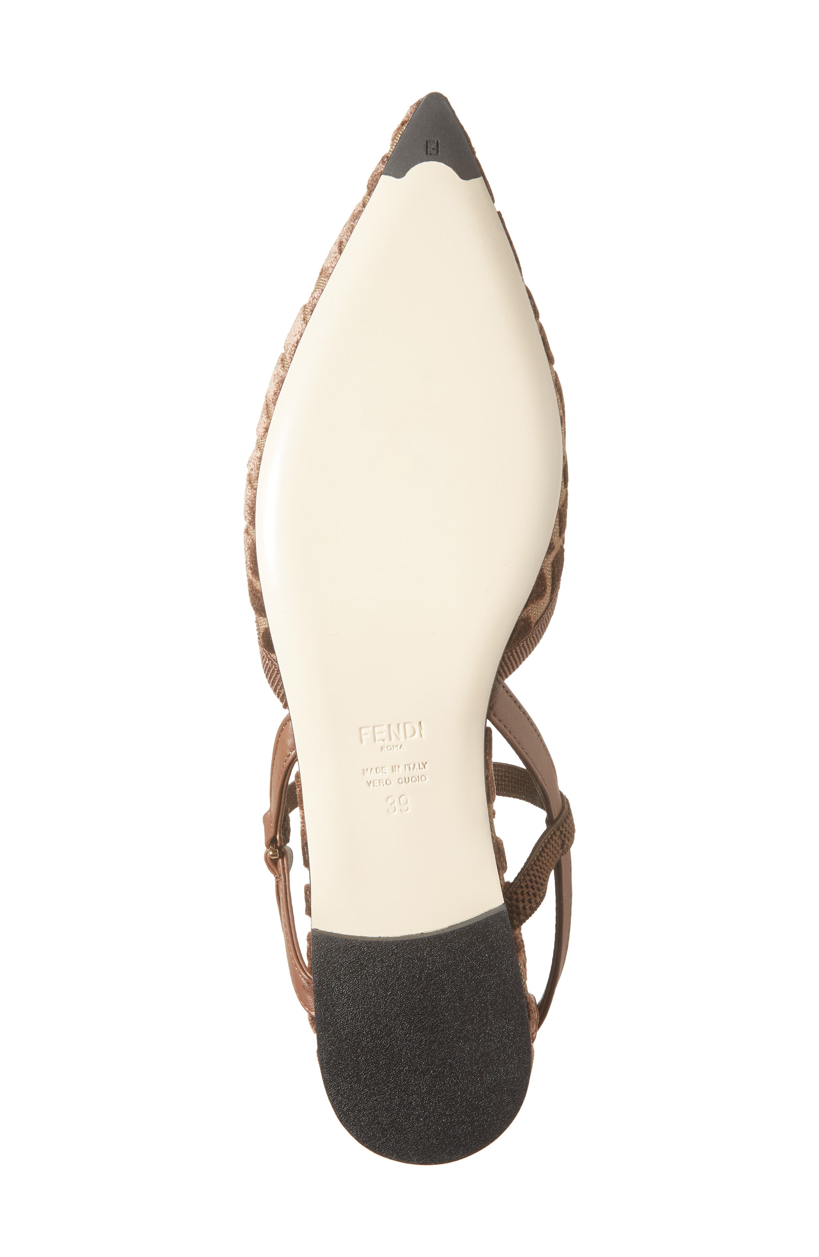 Fendi Colibrì Lite Pointed Toe Slingback Flat in Brown at Nordstrom - 6
