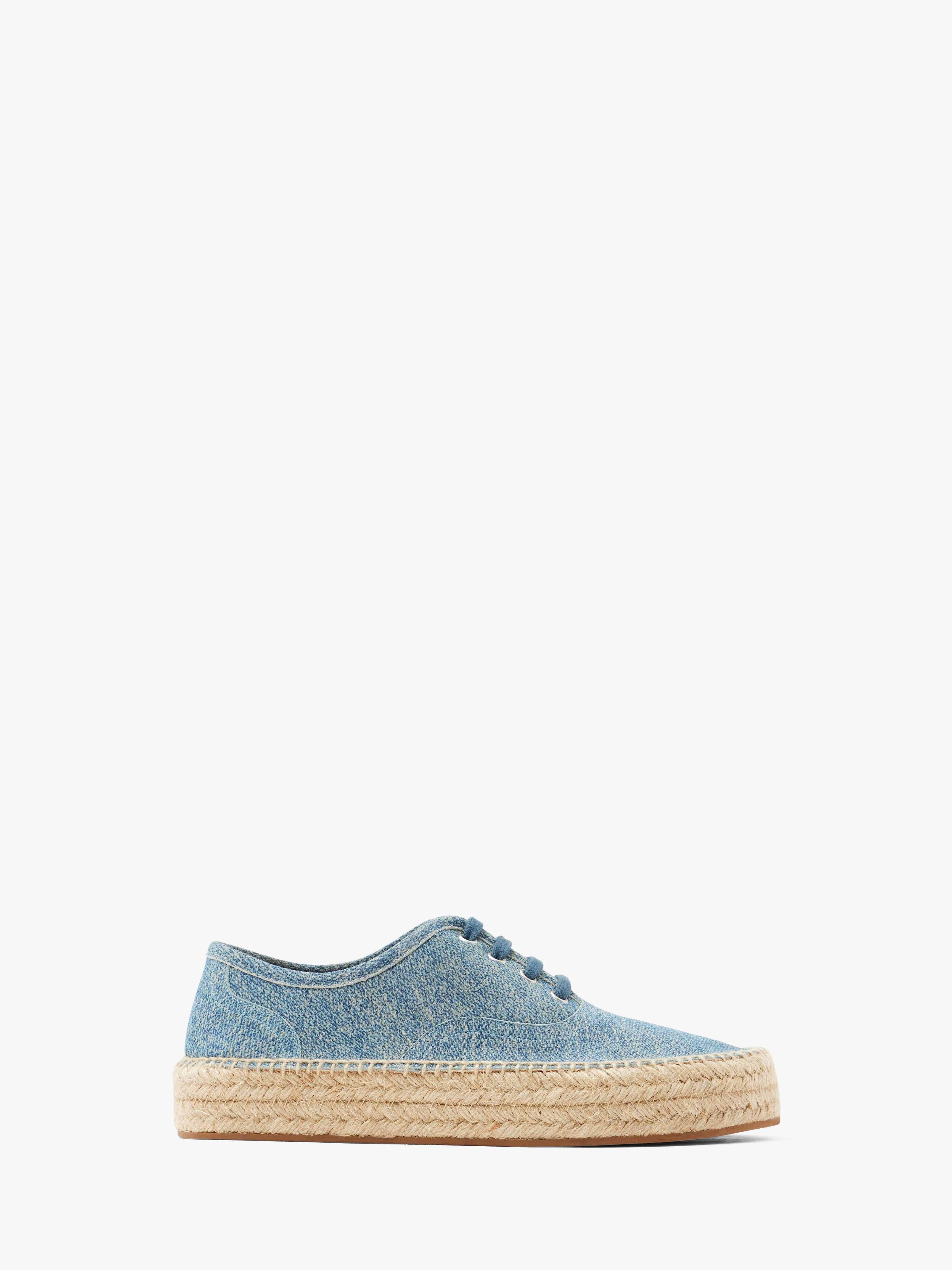 SUEDE LACE-FRONT PLATFORM ESPADRILLES - 1