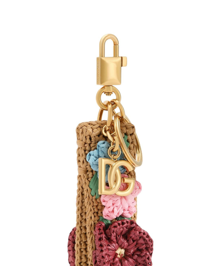 Dolce & Gabbana crochet raffia keychain outlook