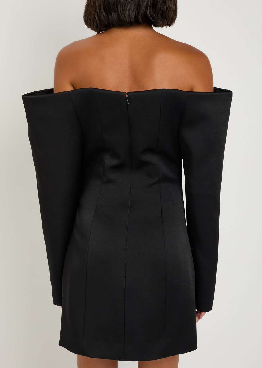 Stella Mccartney Off-the-shoulder Satin Mini Dress - 3