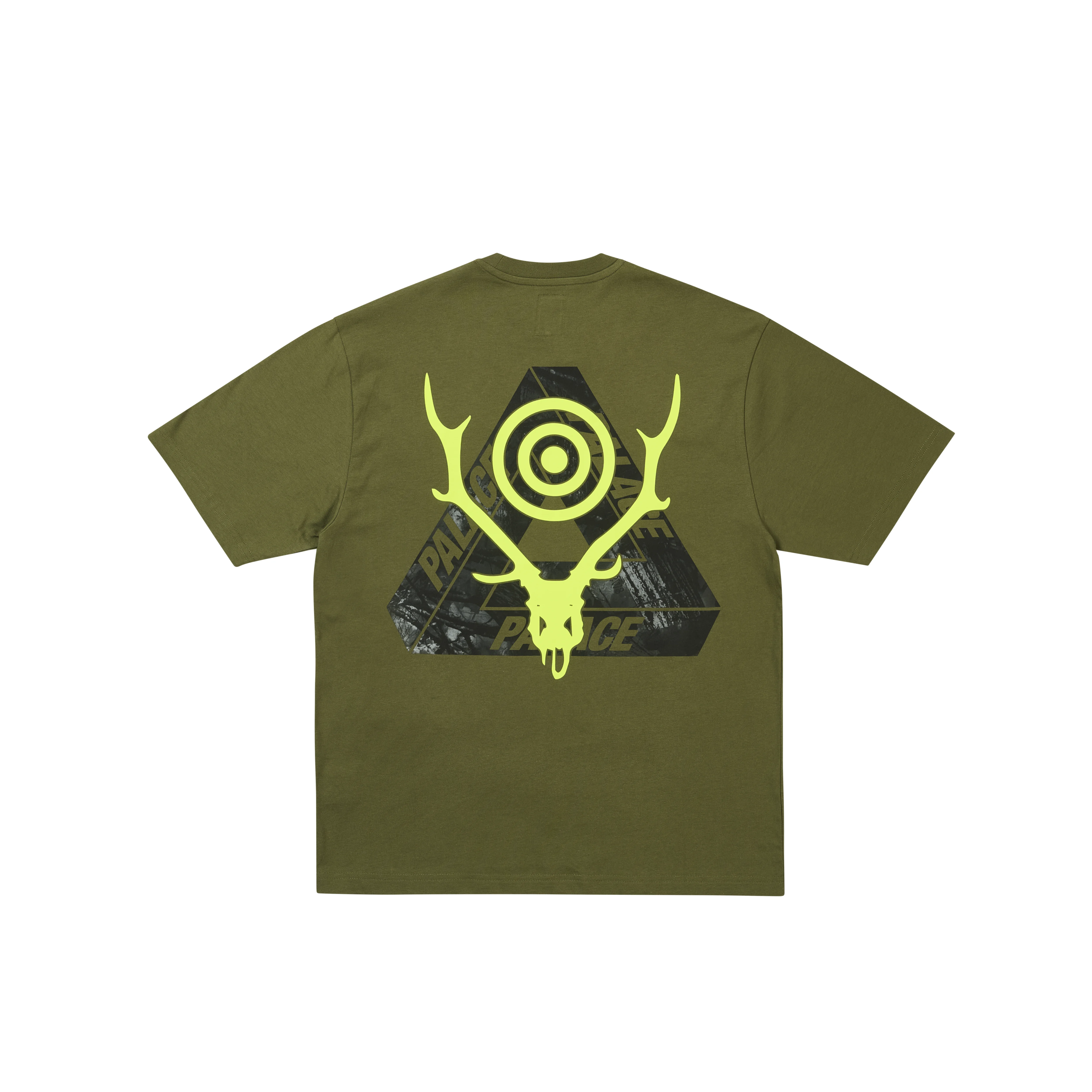 PALACE SOUTH2 WEST8 STAG-FERG T-SHIRT OLIVE - 1