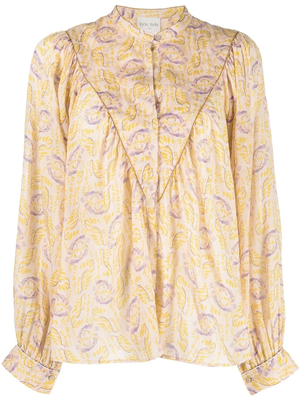 abstract-print blouse - 1