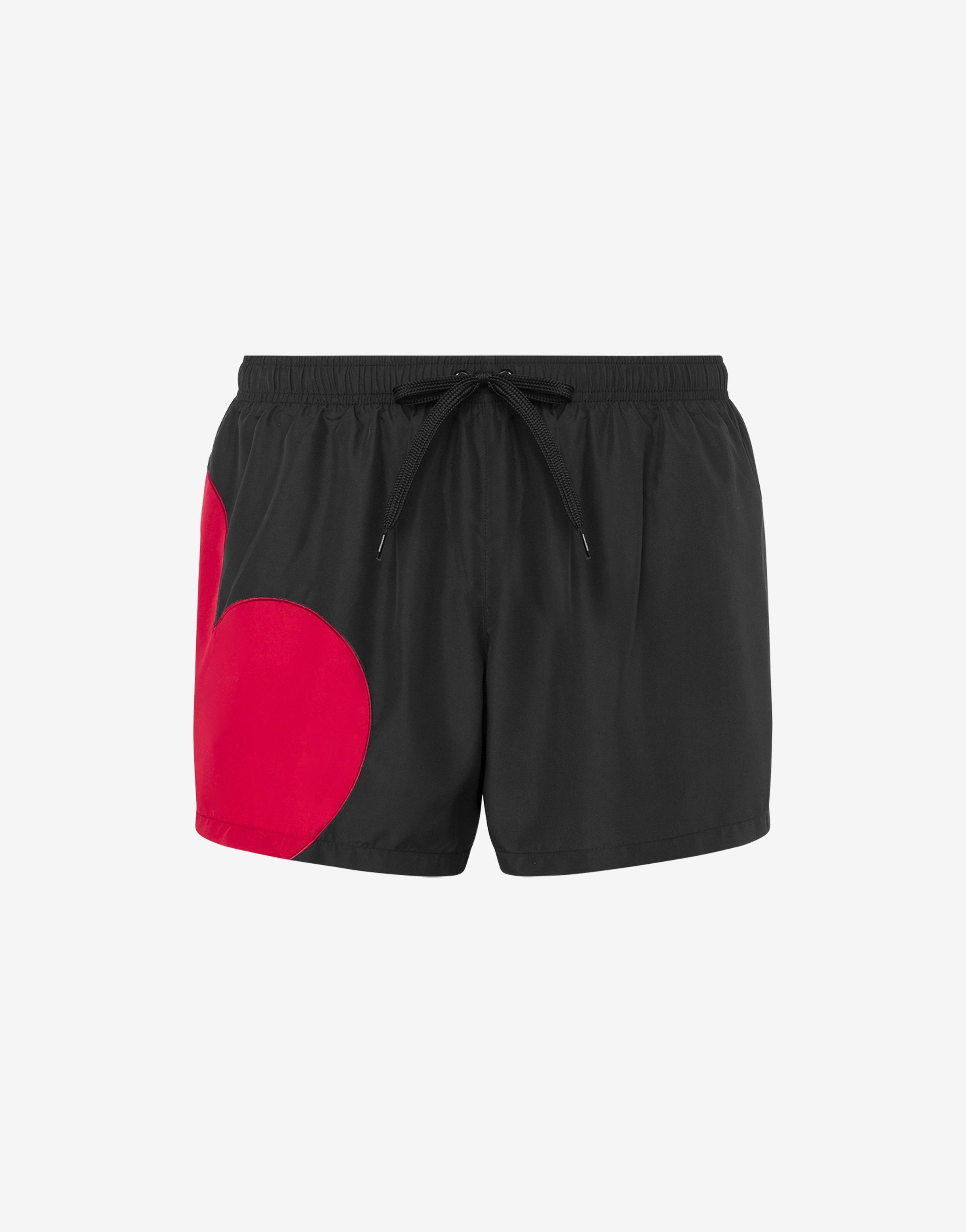 HEART GRAPHIC SWIM TRUNKS - 1