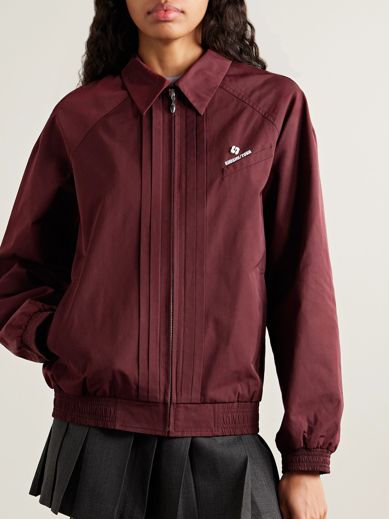 Pintucked Embroidered Shell Jacket 4