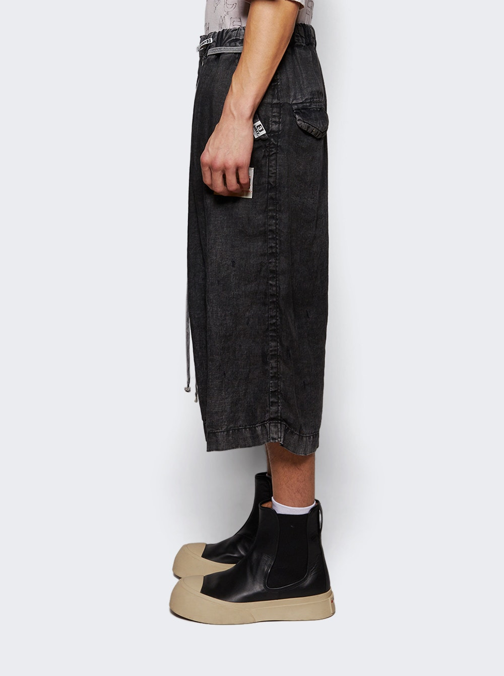 Aged Wide Shorts Black - 3