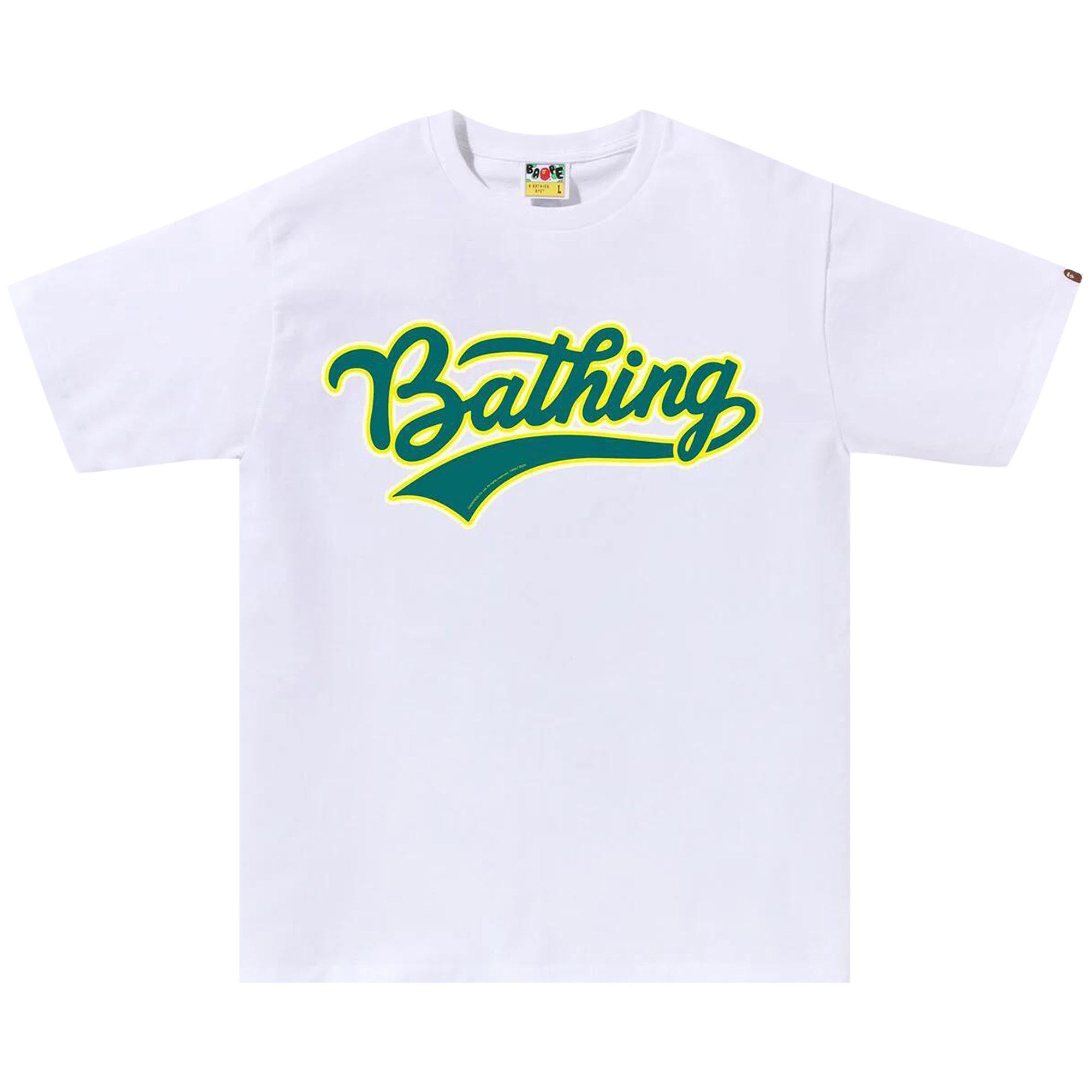 BAPE Varsity Baseball Logo Tee 'White' - 1