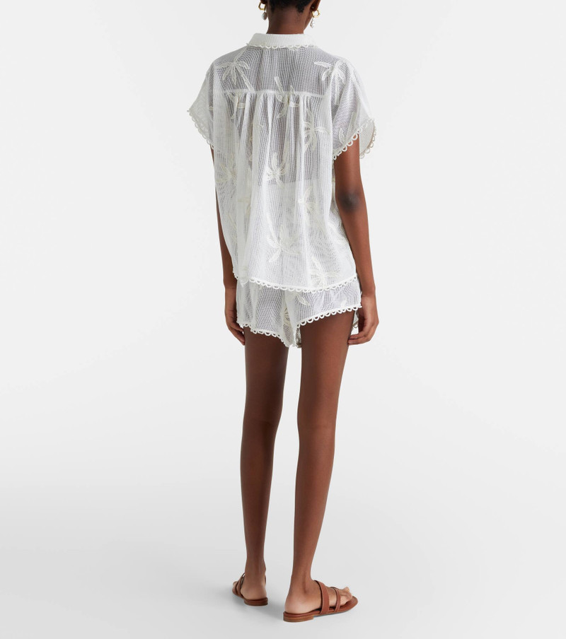 Embroidered cotton shorts 3