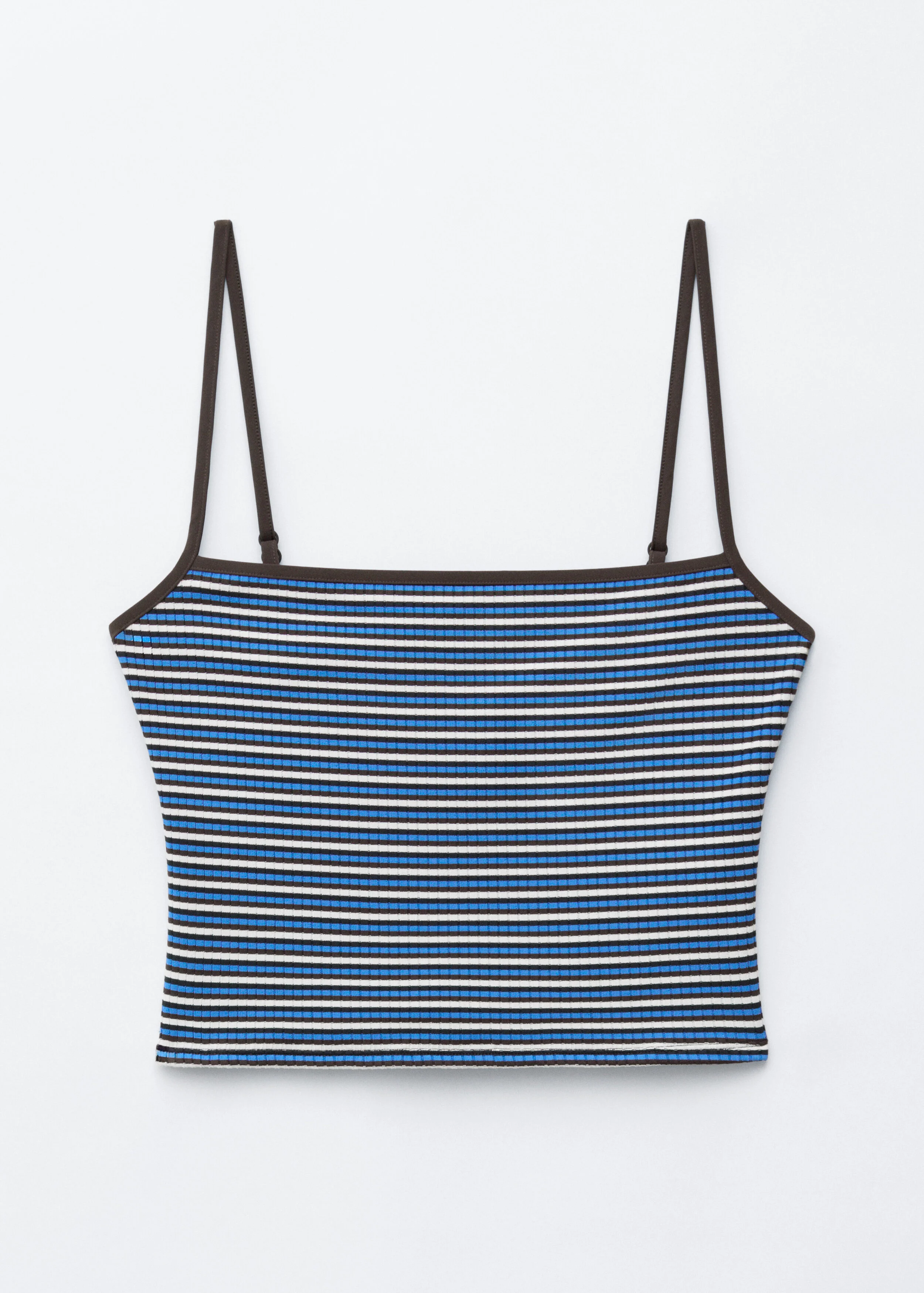 Square-Neck Cropped Tankini - 1