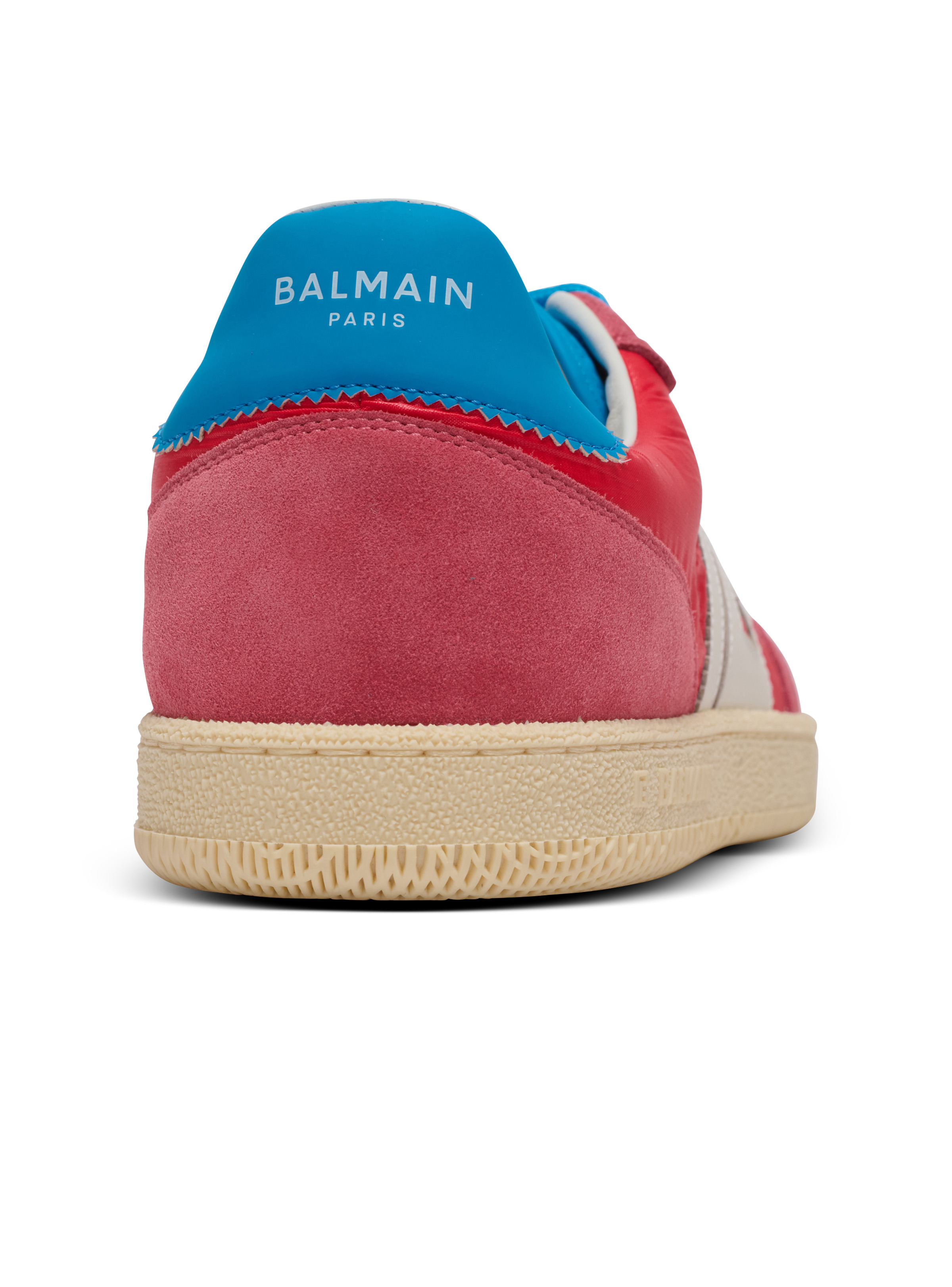 Balmain Swan suede and nylon trainers - 8