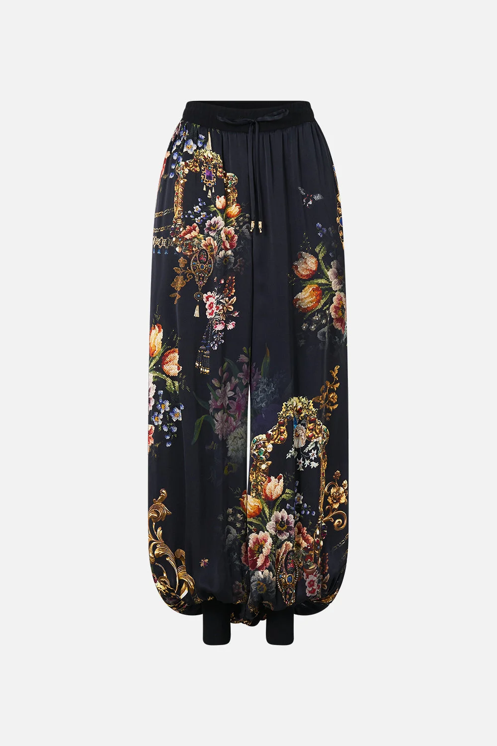 RELAXED TRACK PANT WITH RIBBED HEM NIGHT GARDEN - 1