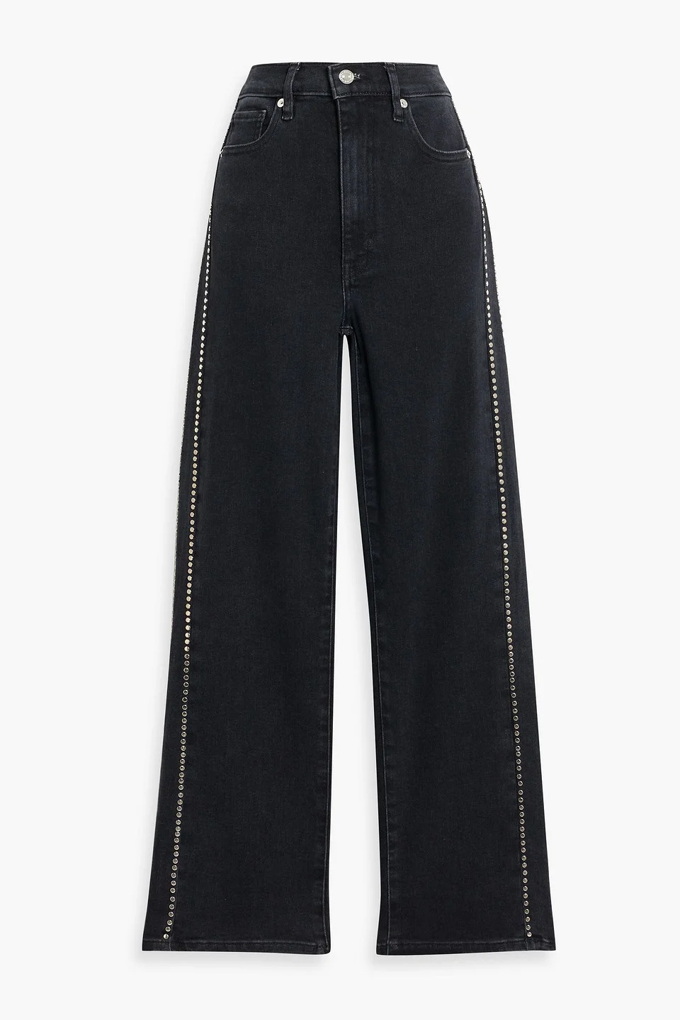 Le Sleek Straight studded high-rise straight-leg jeans - 1