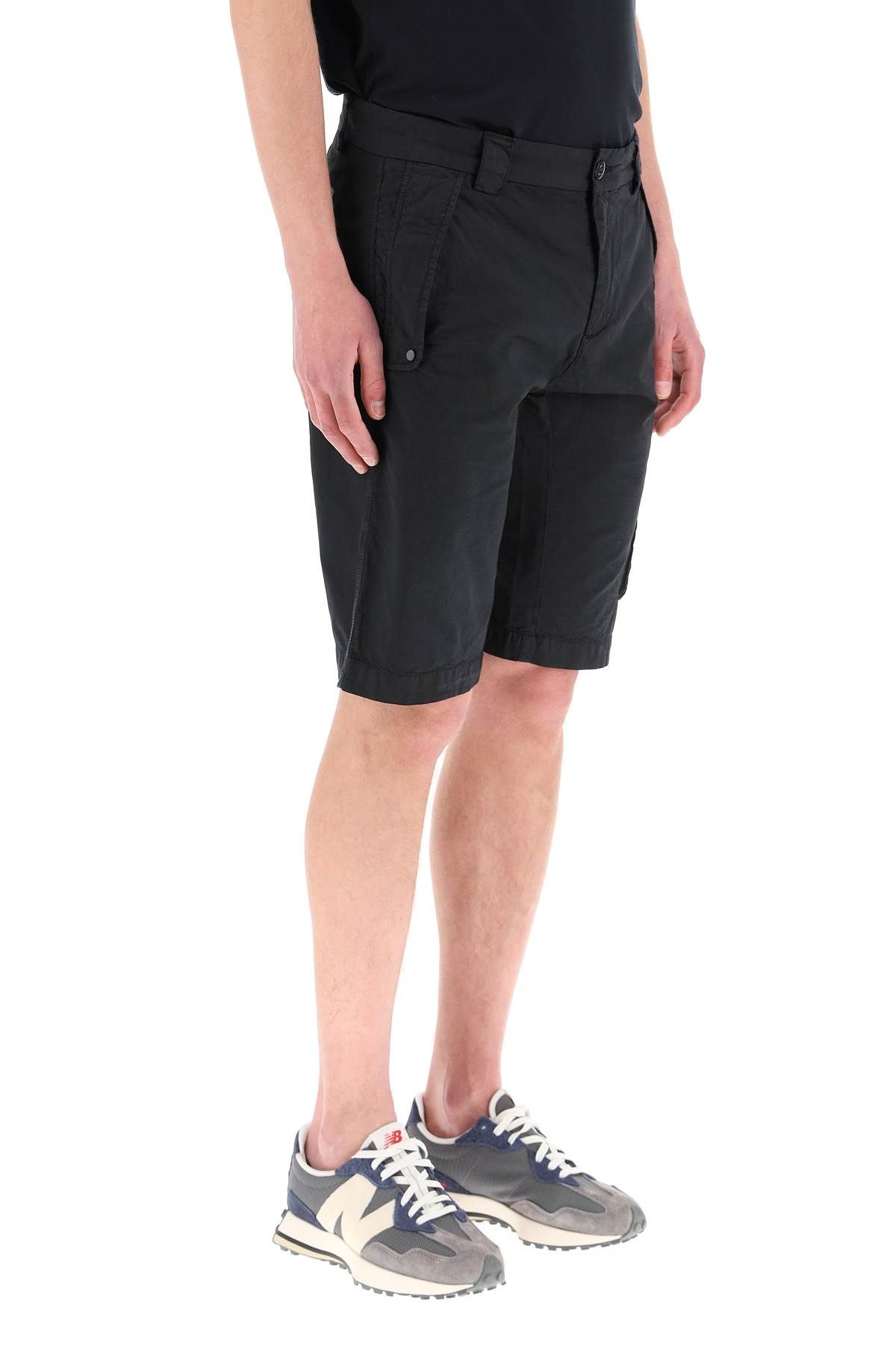 STRETCH SATEEN CARGO SHORTS - 3