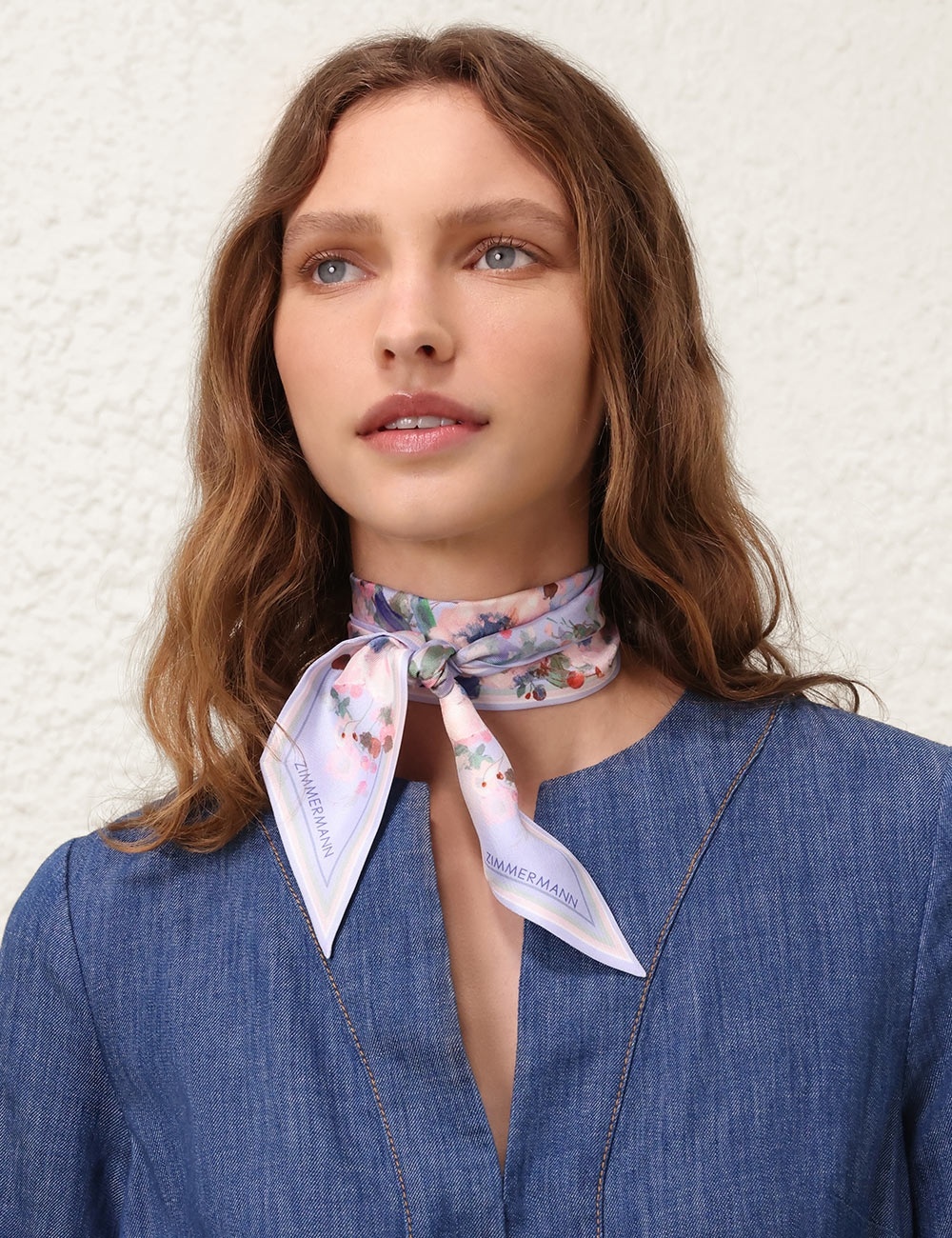 PRINTED SILK RIBBON SCARF - 2