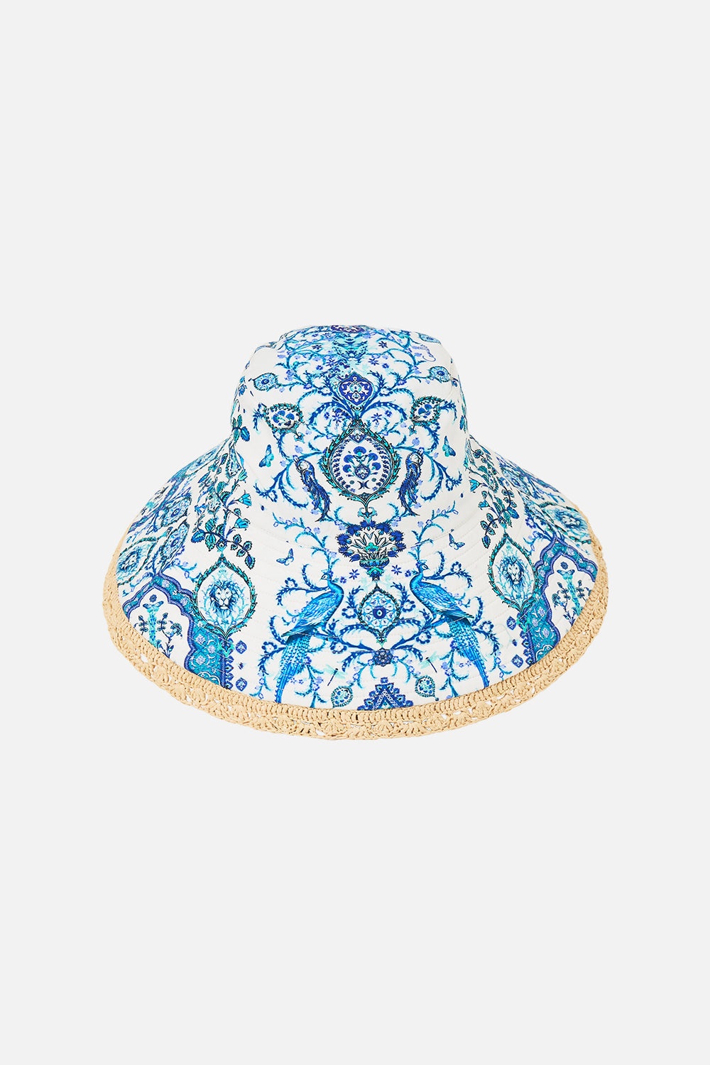 WIDE BRIM BUCKET HAT WITH TRIM - 2