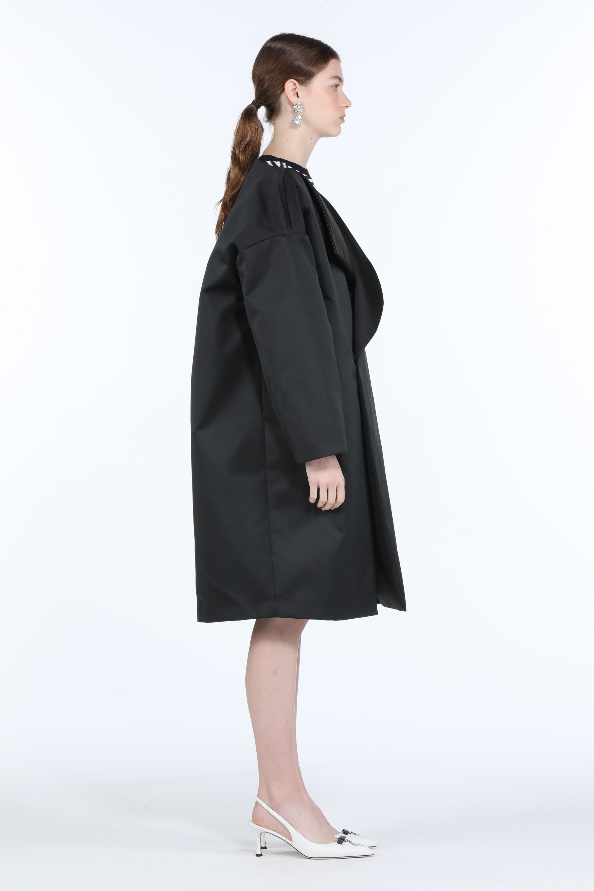 DOUBLE-BREASTED WOVEN COAT - 3