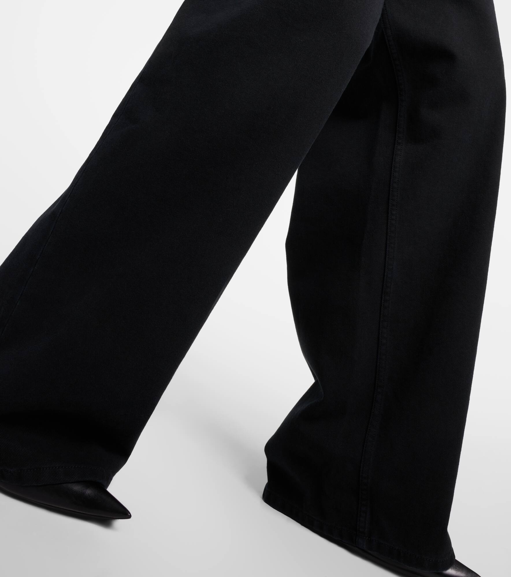 Mid-rise wide-leg jeans - 4