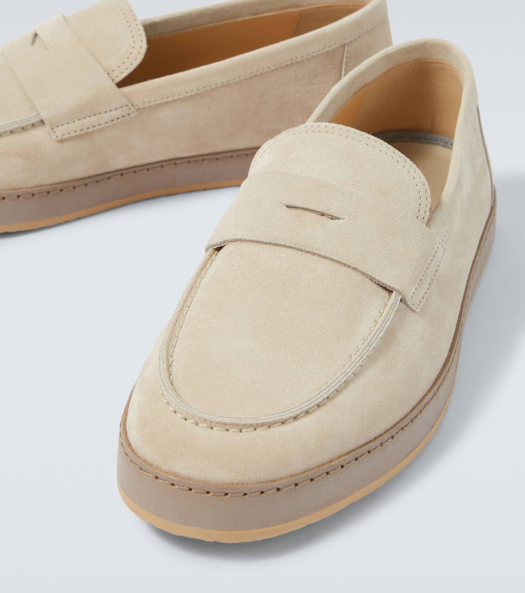 Suede penny loafers - 3