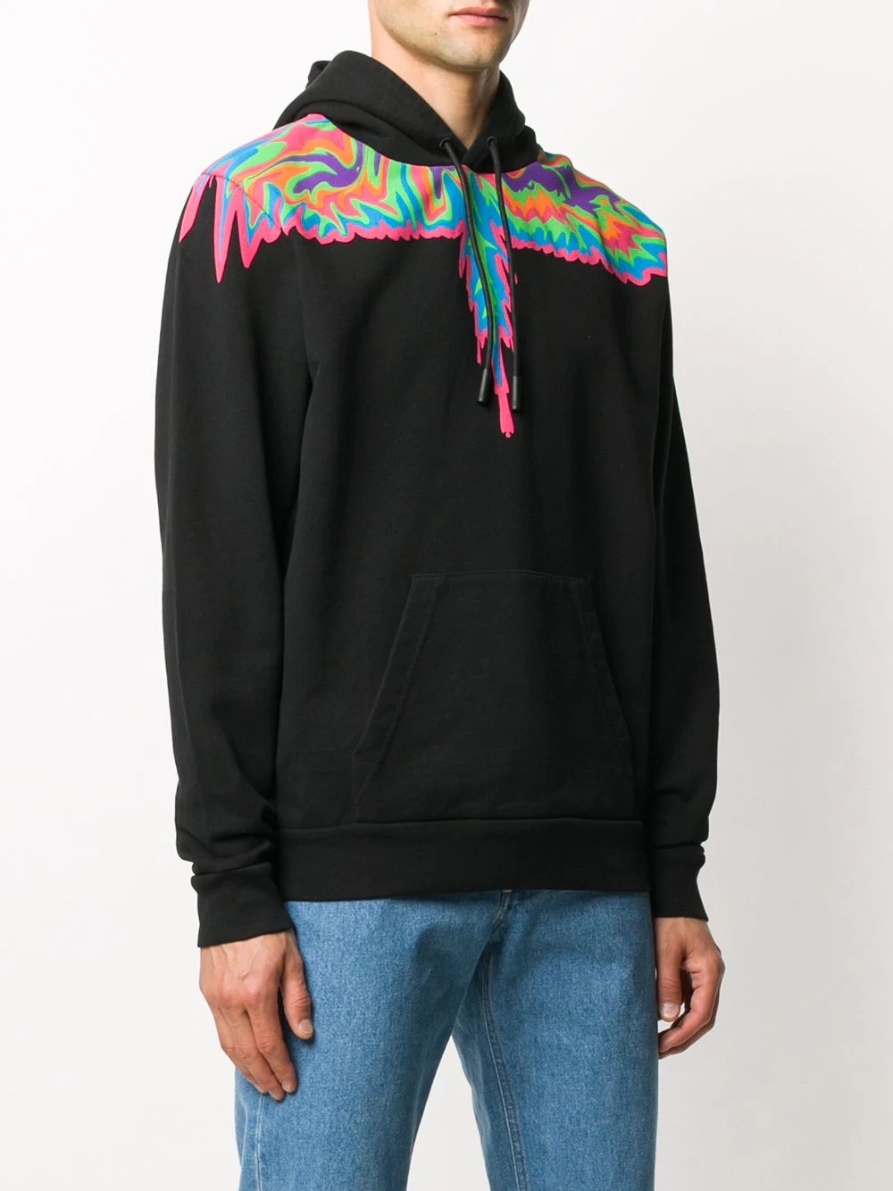 psychedelic drip cotton hoodie - 3