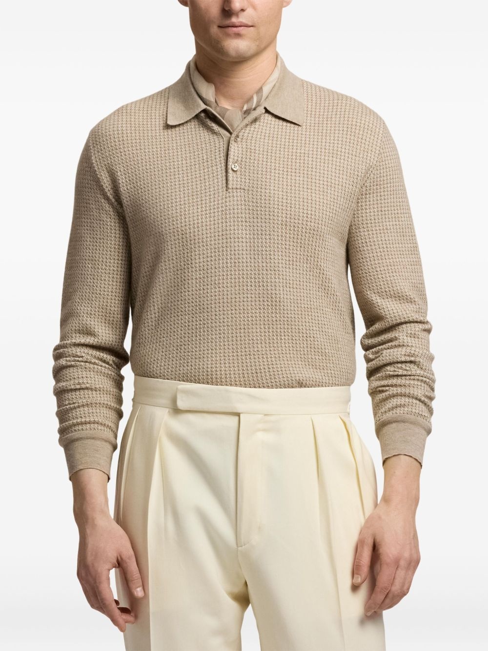 knitted polo shirt - 3